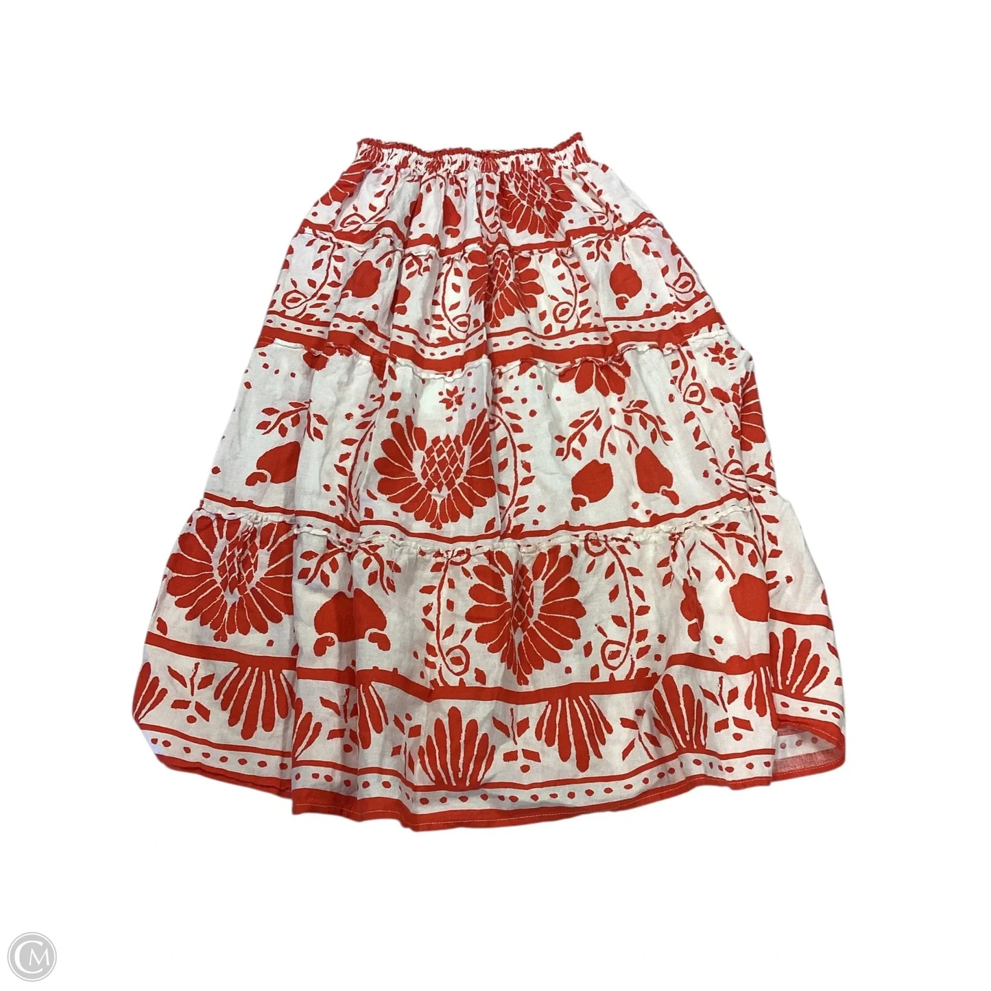 Skirt Maxi By Haute Hippie In Orange & White, Size: S