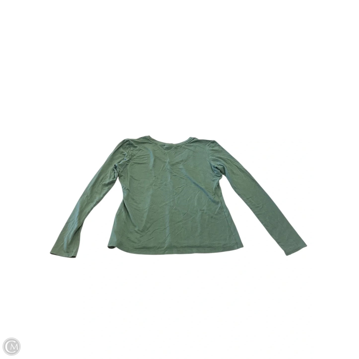 Top Long Sleeve Basic By Adrienne Vittadini In Green, Size: S