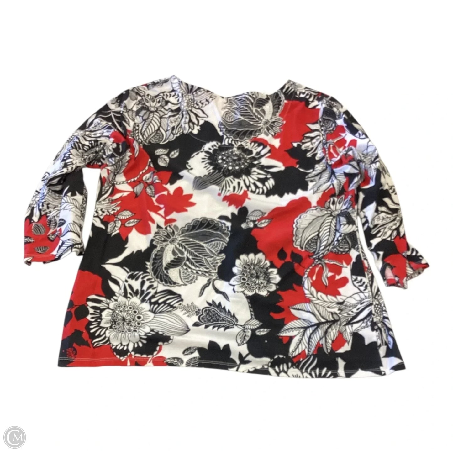 Top 3/4 Sleeve By Chicos In Multi-colored, Size: M