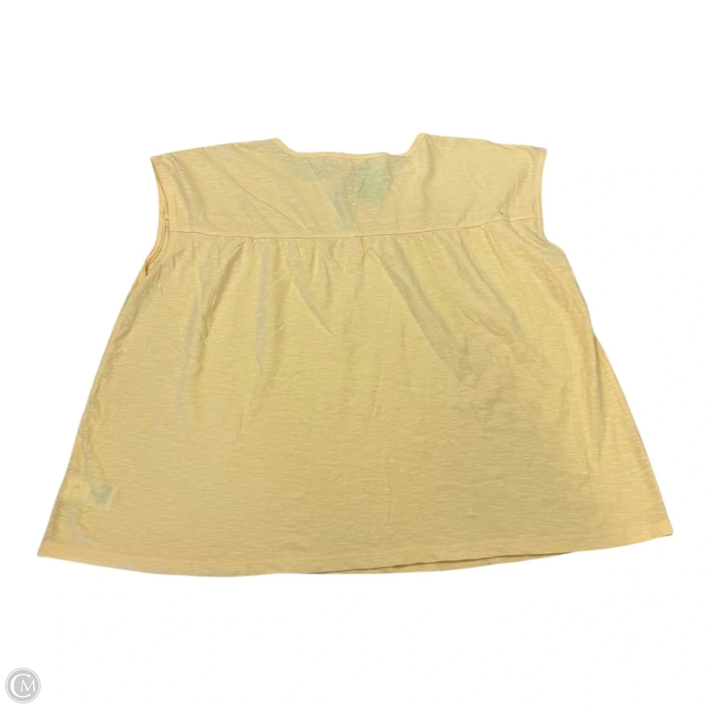 Top Short Sleeve By Lucky Brand In Yellow, Size: L