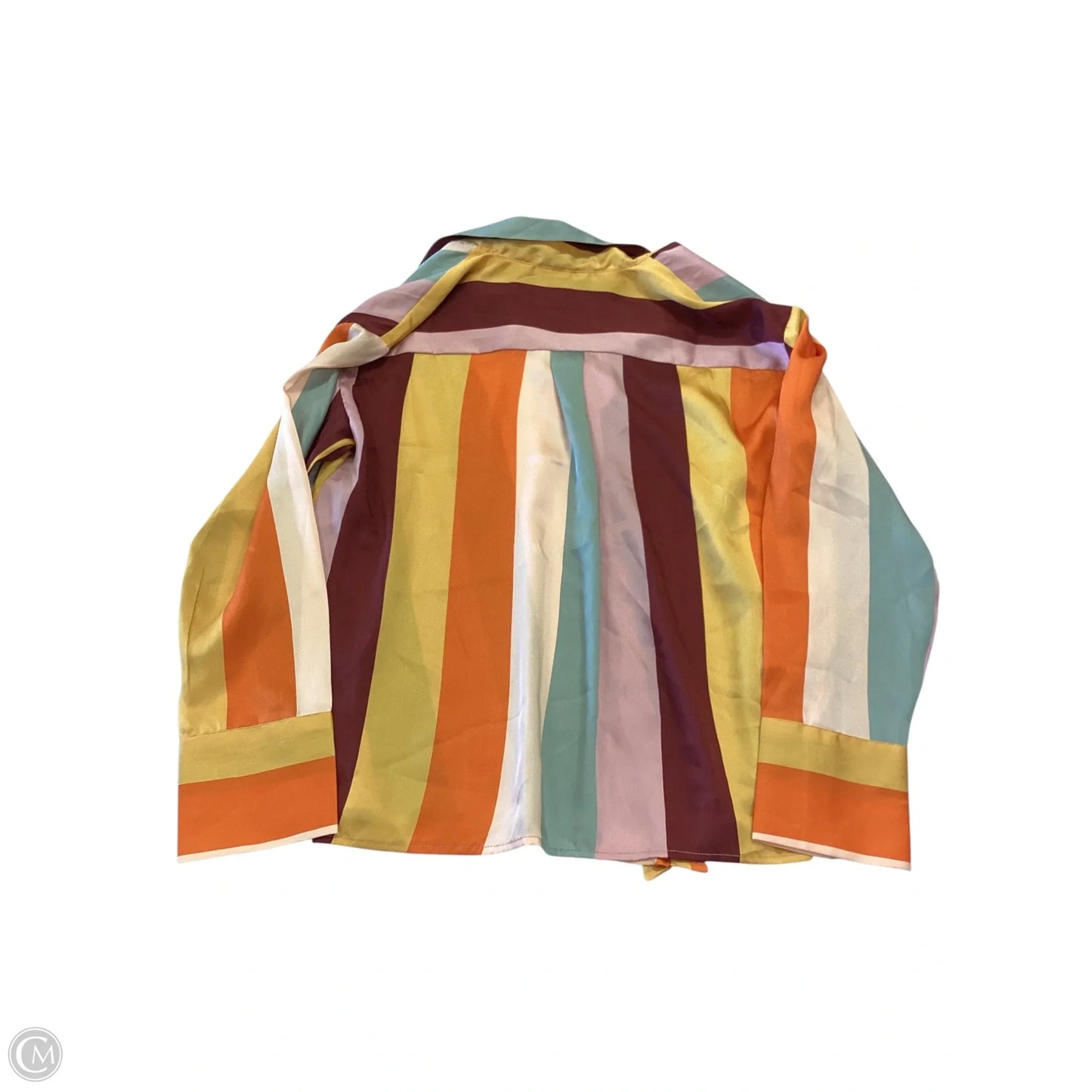 Top Long Sleeve By Clothes Mentor In Striped Pattern, Size: M