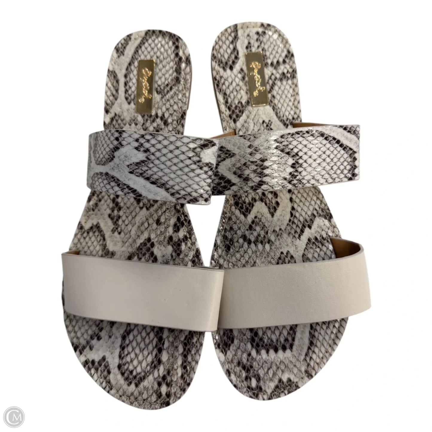Sandals Flats By Qupid In Snakeskin Print, Size: 7
