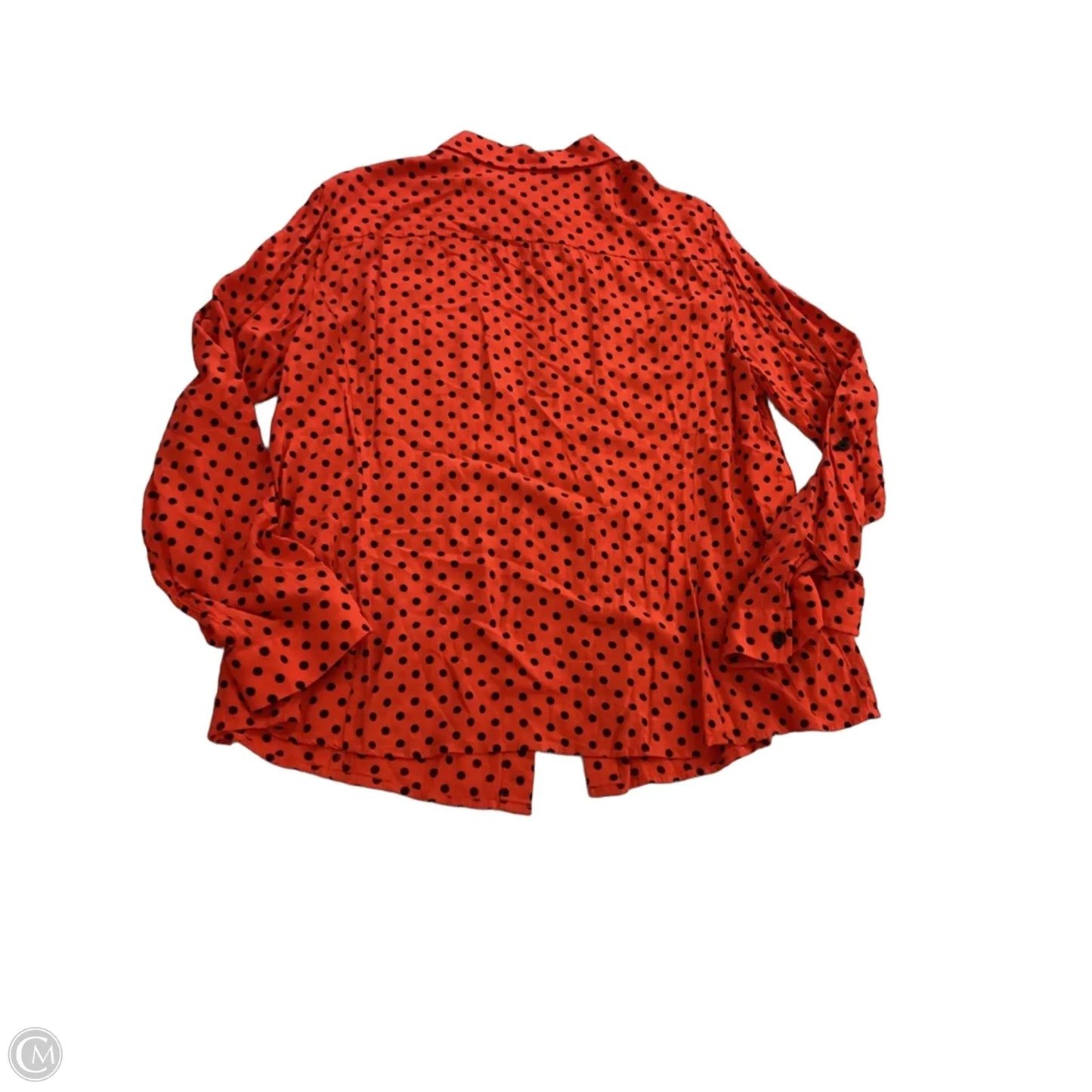 Top Long Sleeve By Jones New York In Polkadot Pattern, Size: Xl