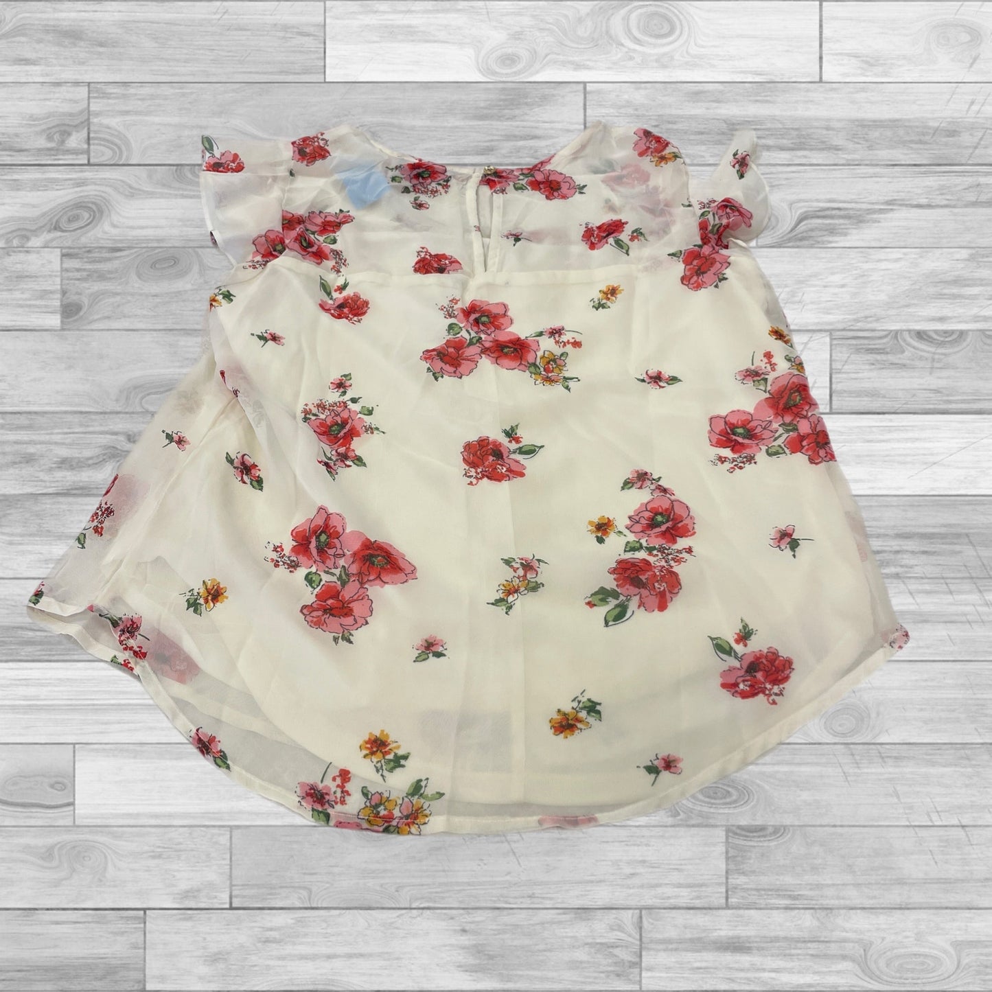 Floral Top Short Sleeve Cmc, Size S