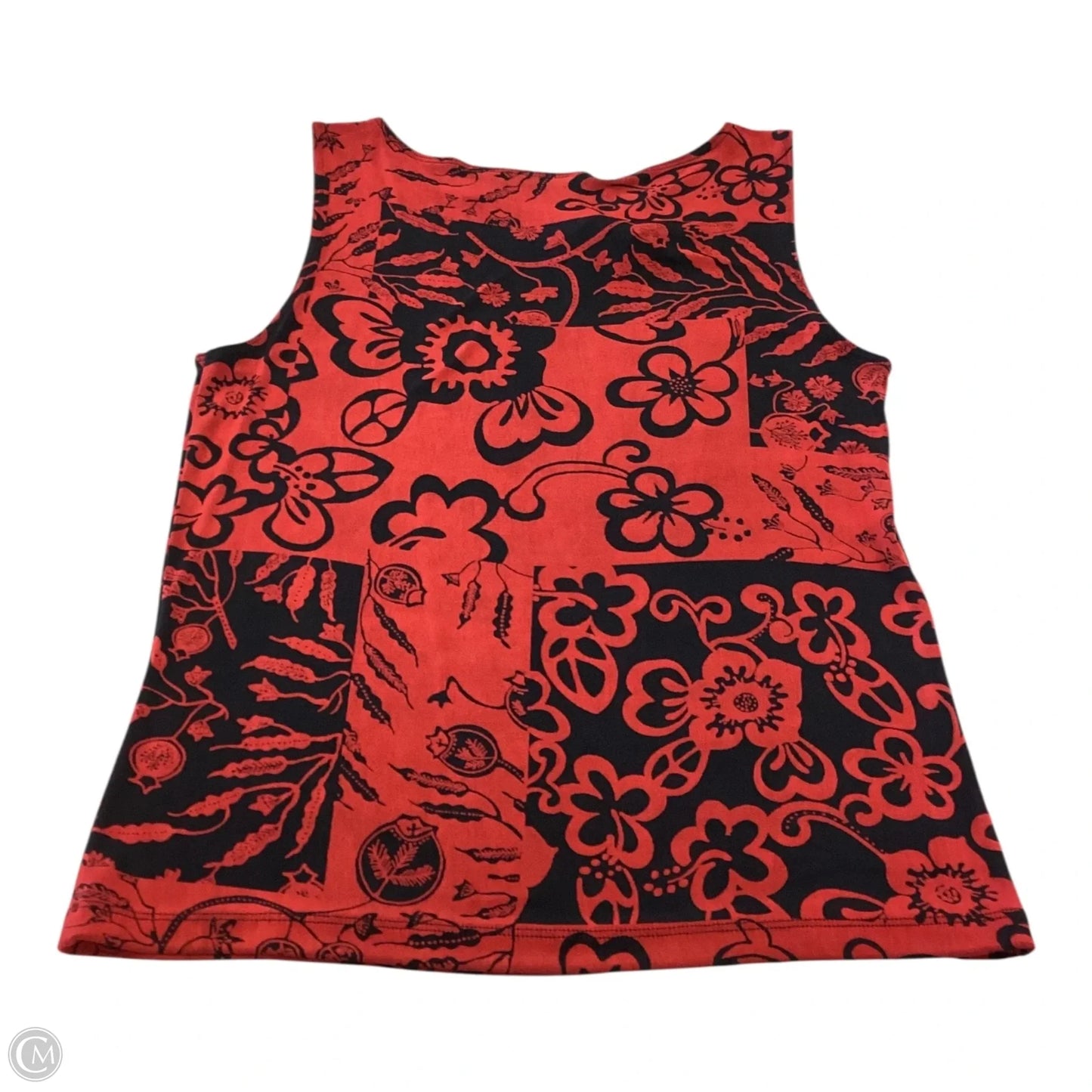 Top Sleeveless By Chicos In Black & Red, Size: 2