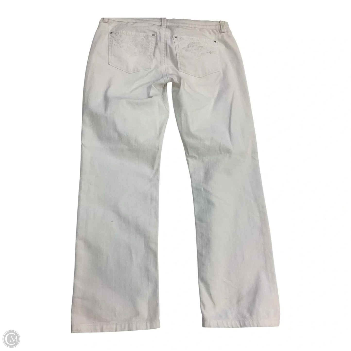 Jeans Straight By White House Black Market In White, Size: 0