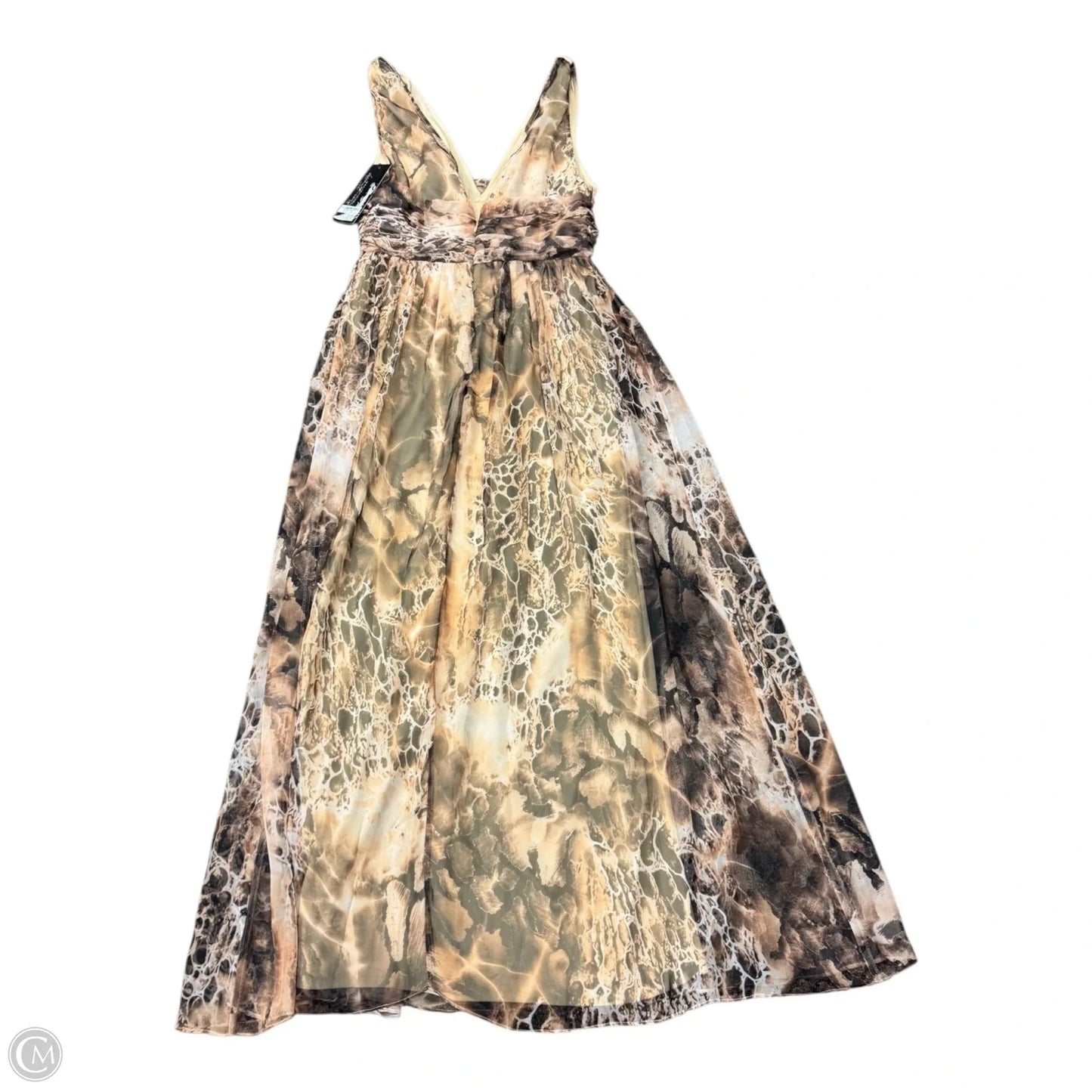 Dress Casual Maxi By Cmc In Brown, Size: 8