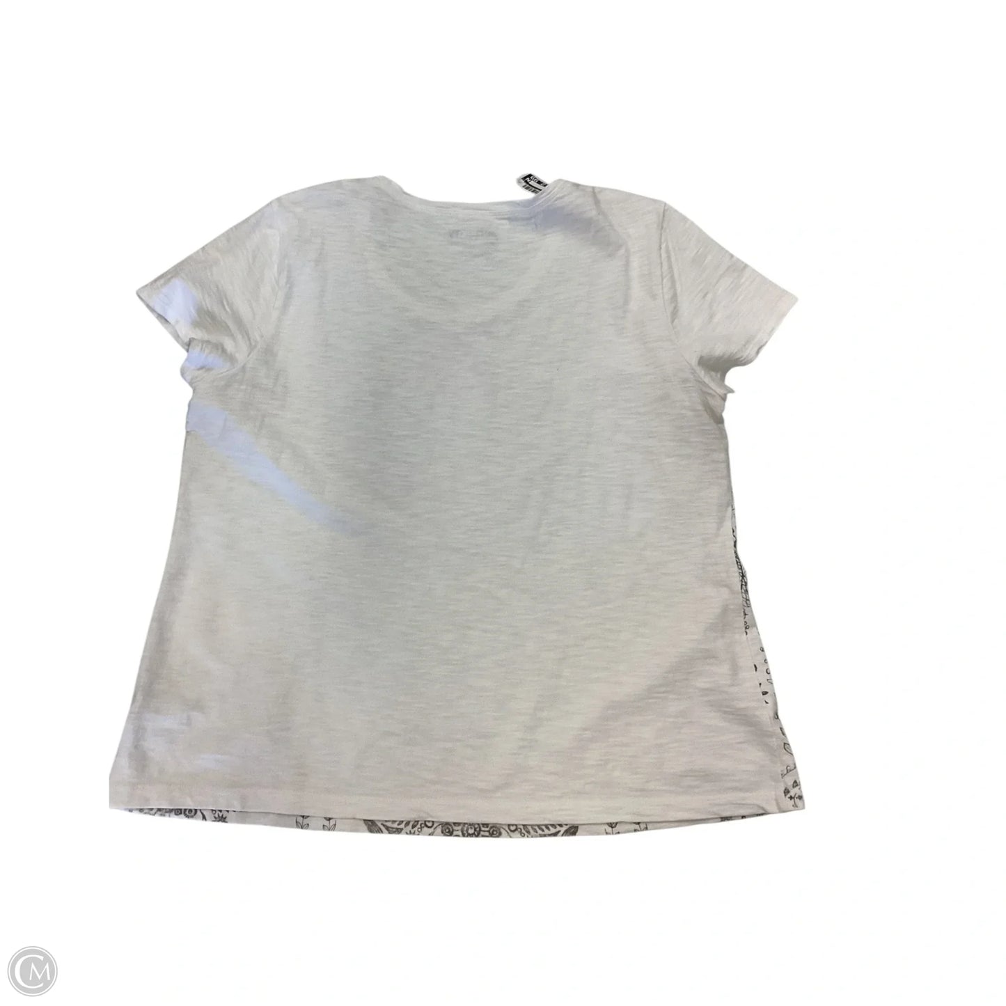 Top Short Sleeve By Chicos In Cream, Size: 2