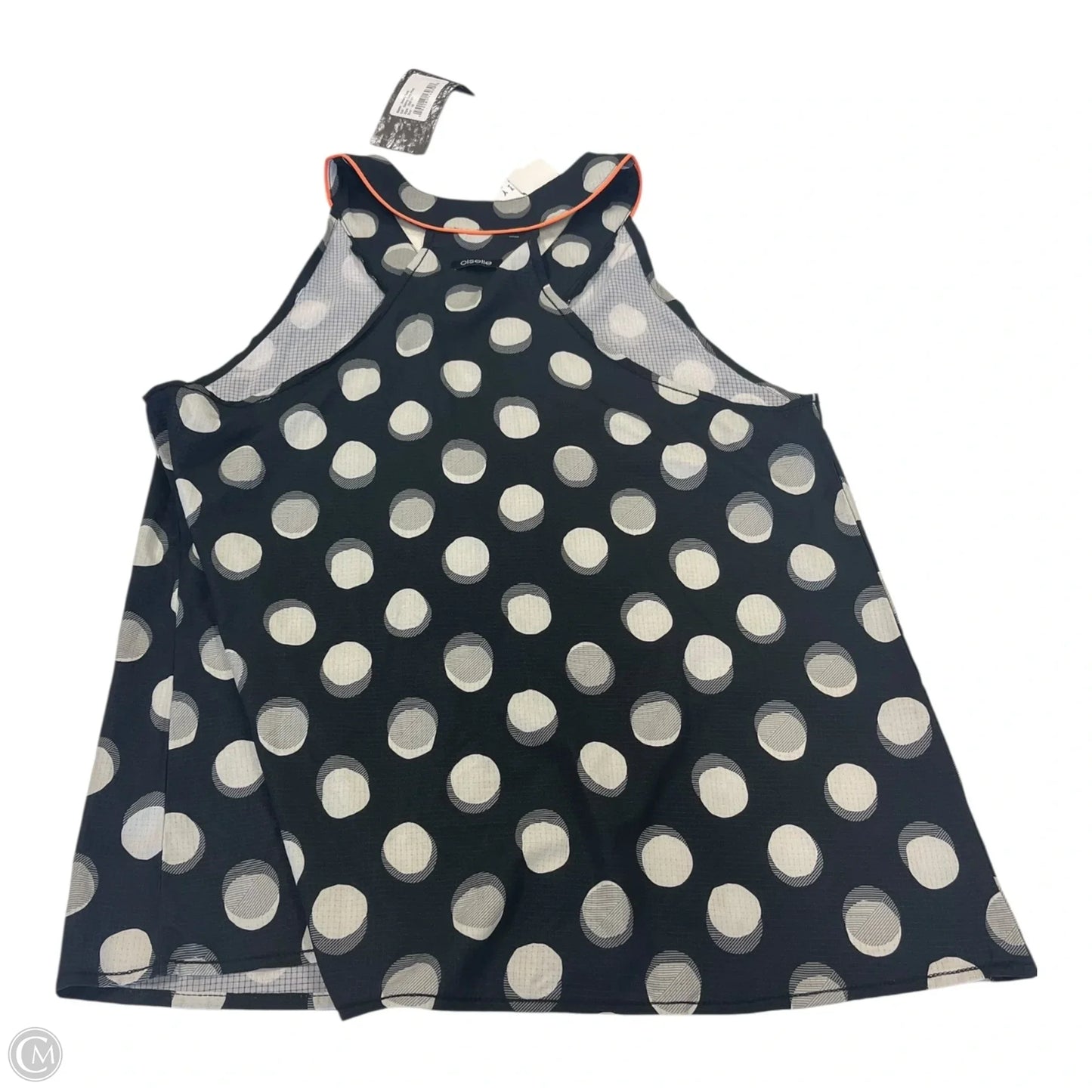 Top Sleeveless By Cmc In Black & Grey, Size: 10