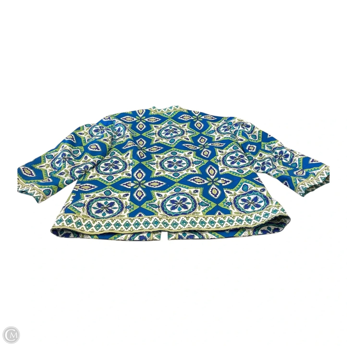 Blazer By Chicos In Blue & Green, Size: 3 (XL)