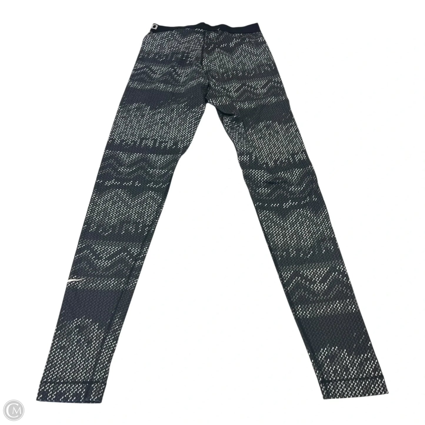 Athletic Leggings By Nike In Black & Grey, Size: Xs