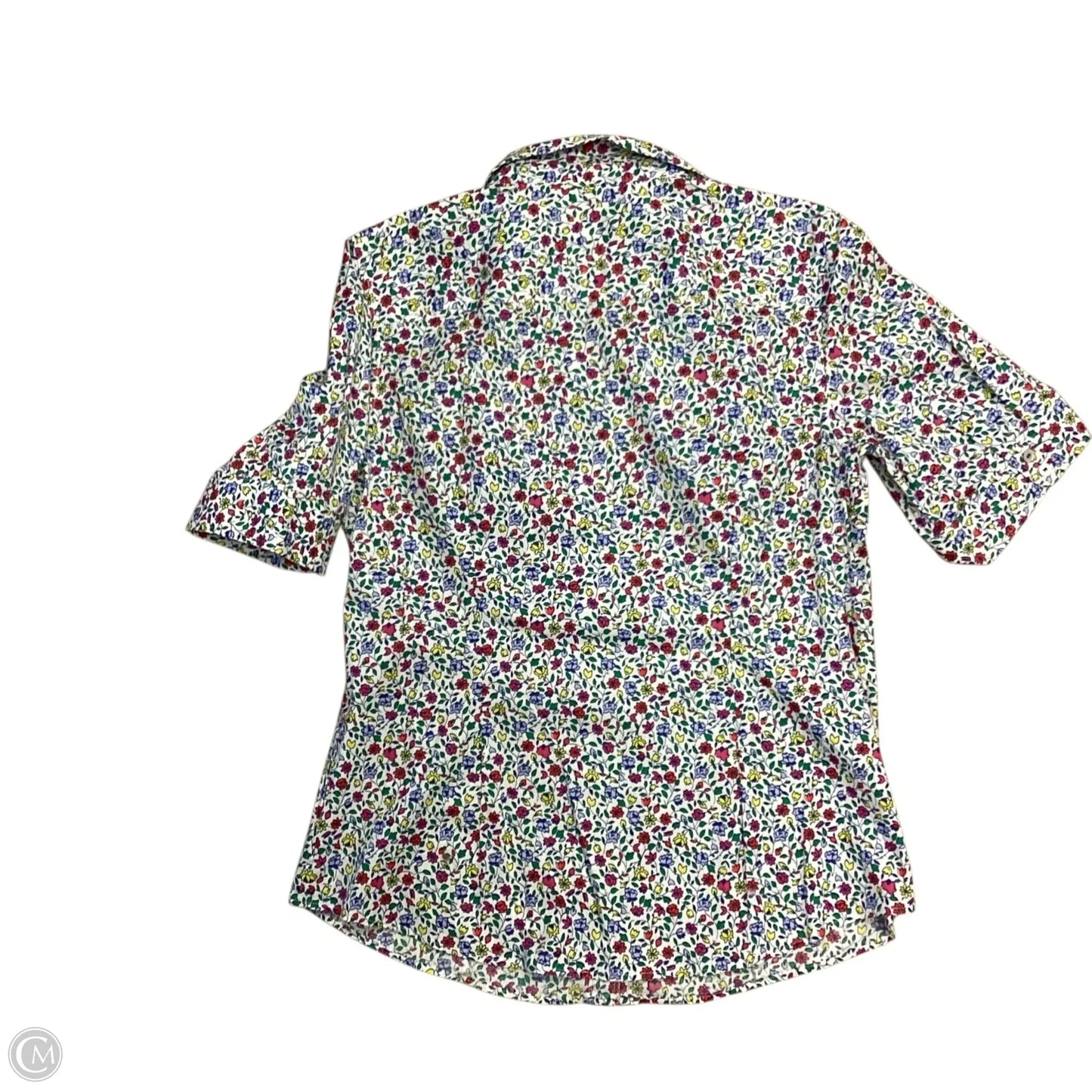 Top Short Sleeve By Talbots In Floral Print, Size: 10