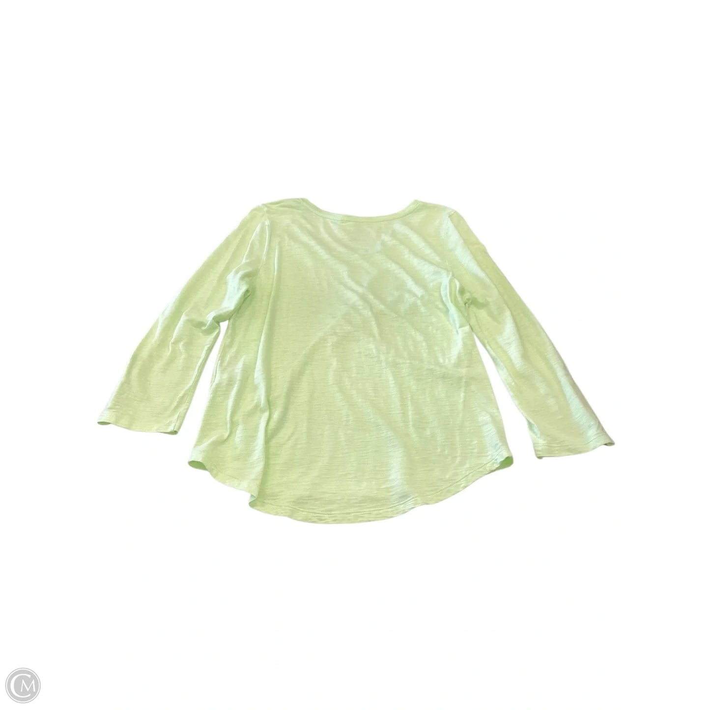 Top Long Sleeve By Chicos In Chartreuse, Size: M