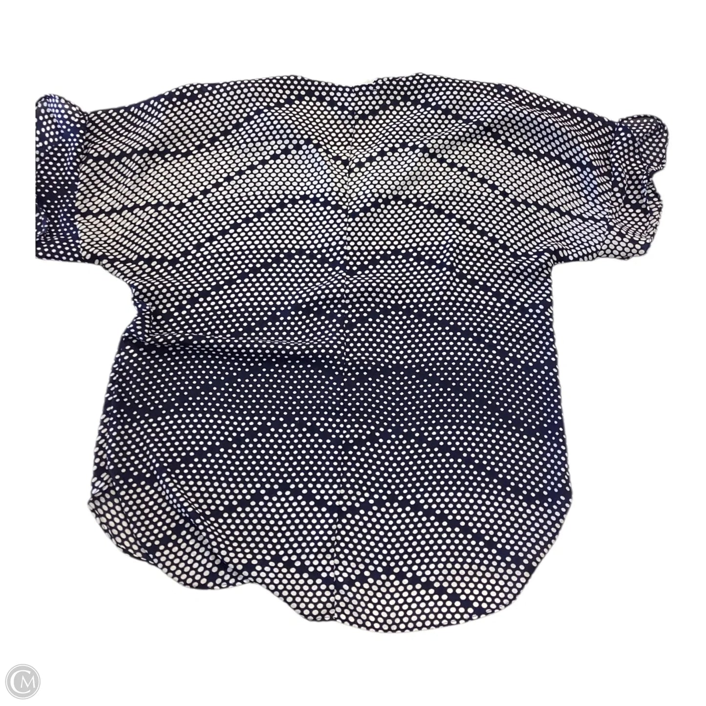 Top Long Sleeve By Banana Republic In Polkadot Pattern, Size: M