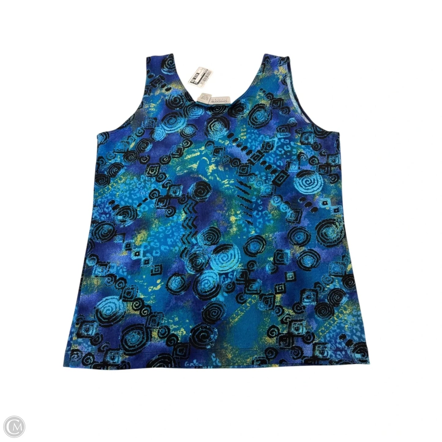 Top Sleeveless By Chicos In Blue, Size: L