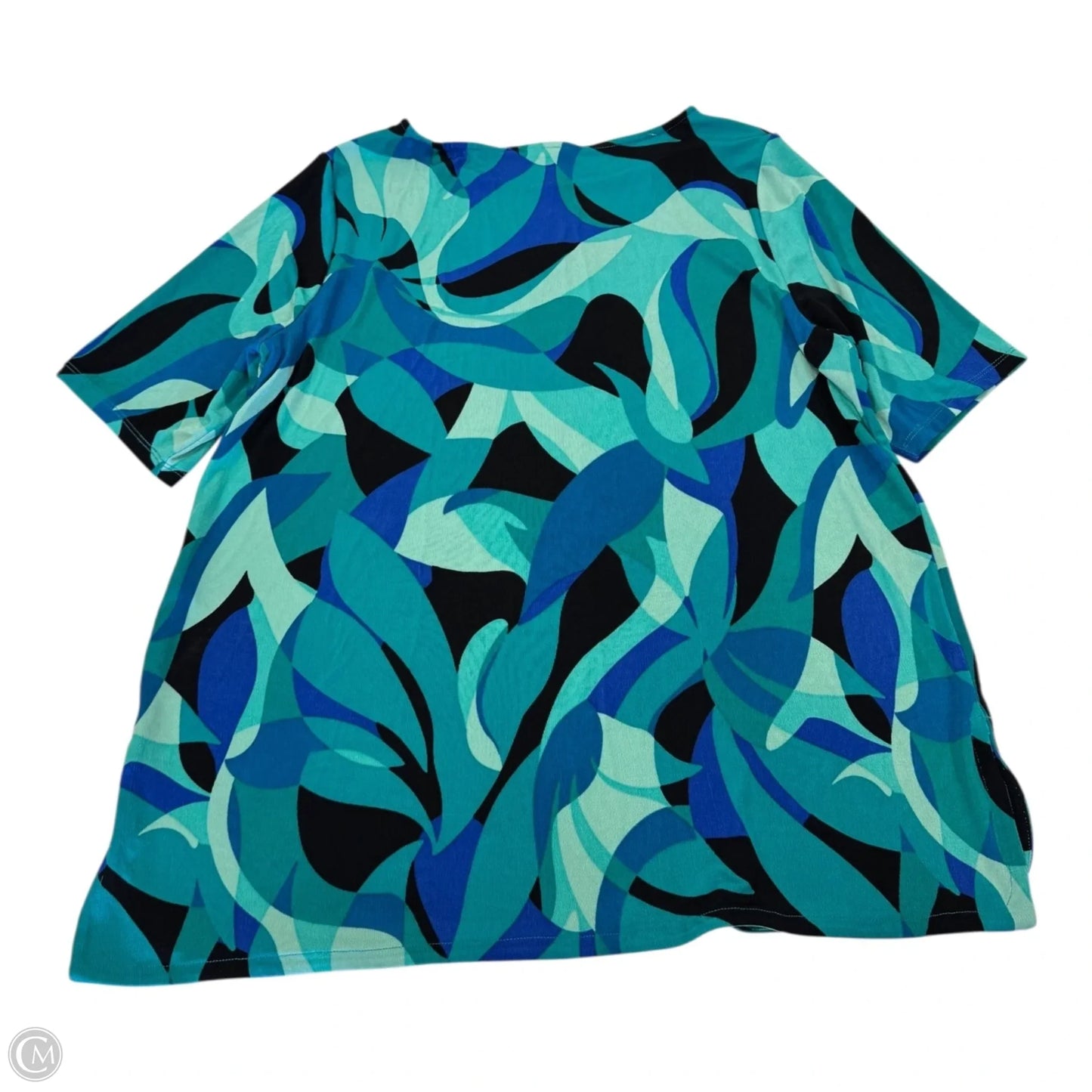 Top Short Sleeve By Chicos In Multi-colored, Size: Xl