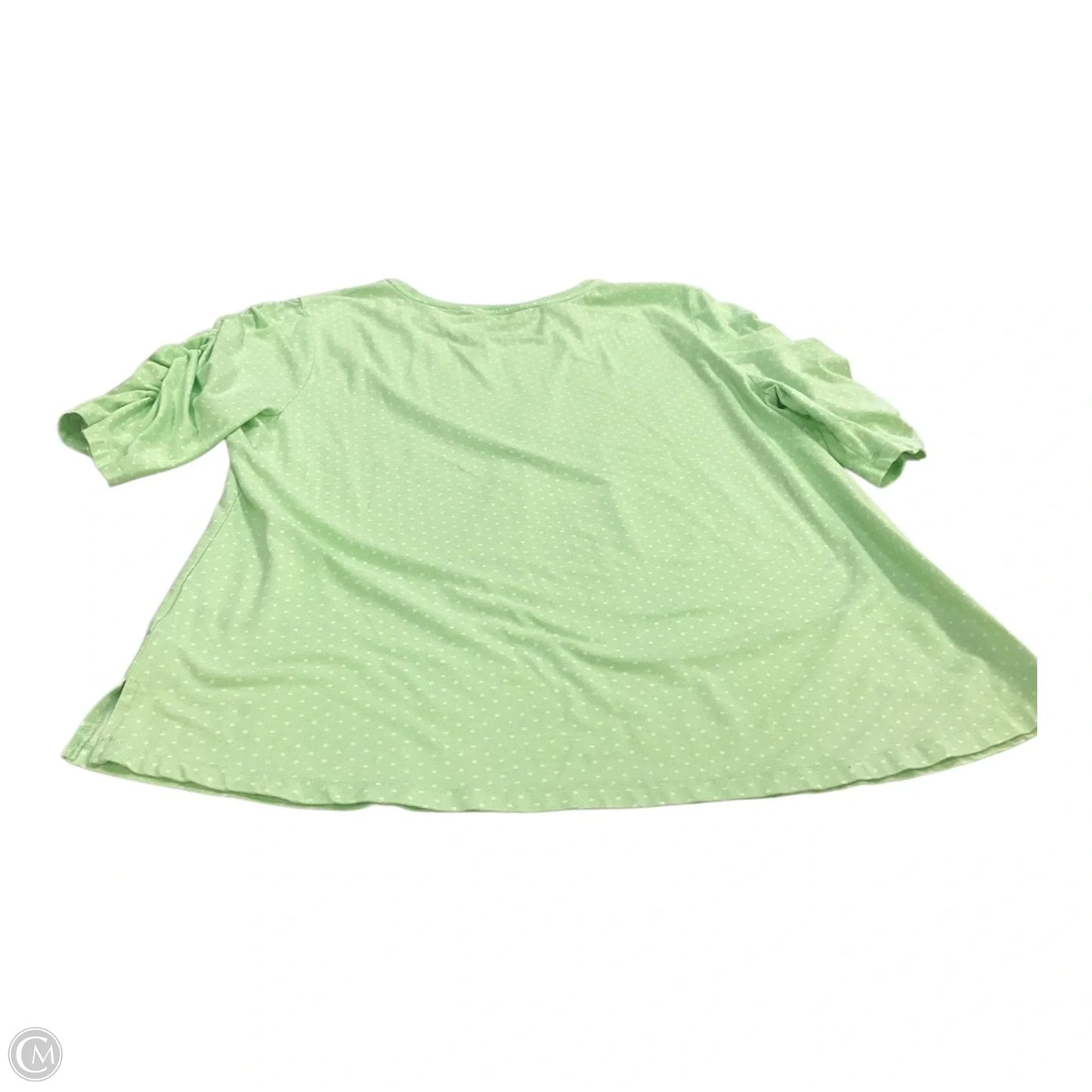 Top Short Sleeve By Isaac Mizrahi In Polkadot Pattern, Size: Xl