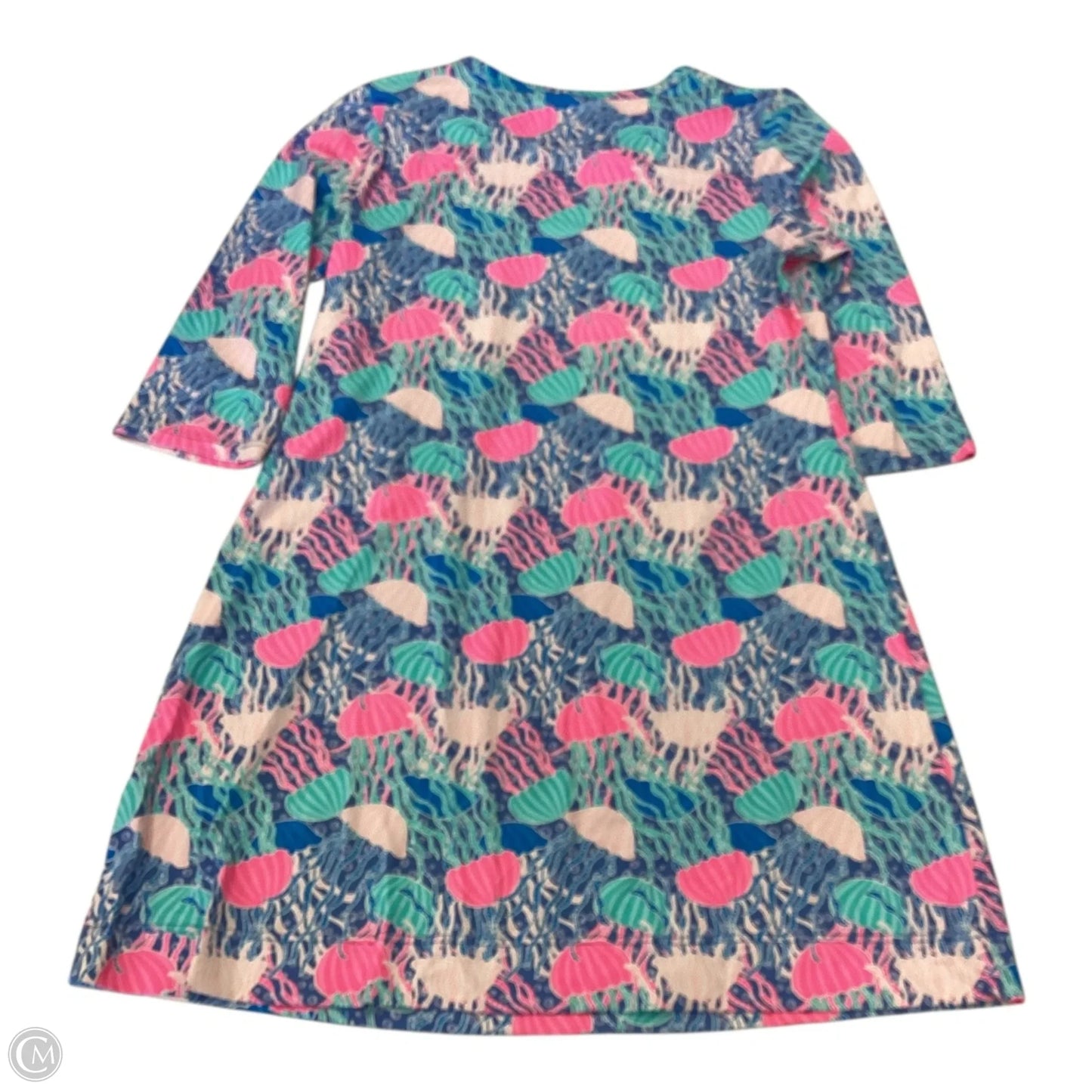 Dress Casual Short By Lulu B In Blue & Pink, Size: M