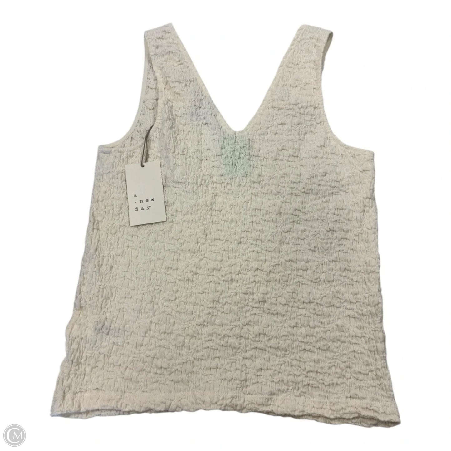 Top Sleeveless By A New Day In Cream, Size: M
