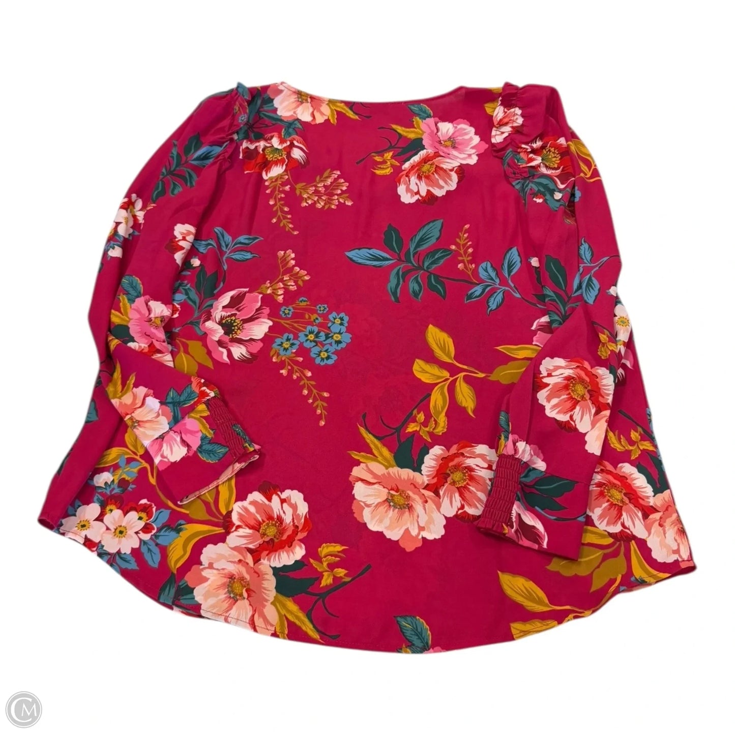 Top Long Sleeve By Loft In Floral Print, Size: Lp