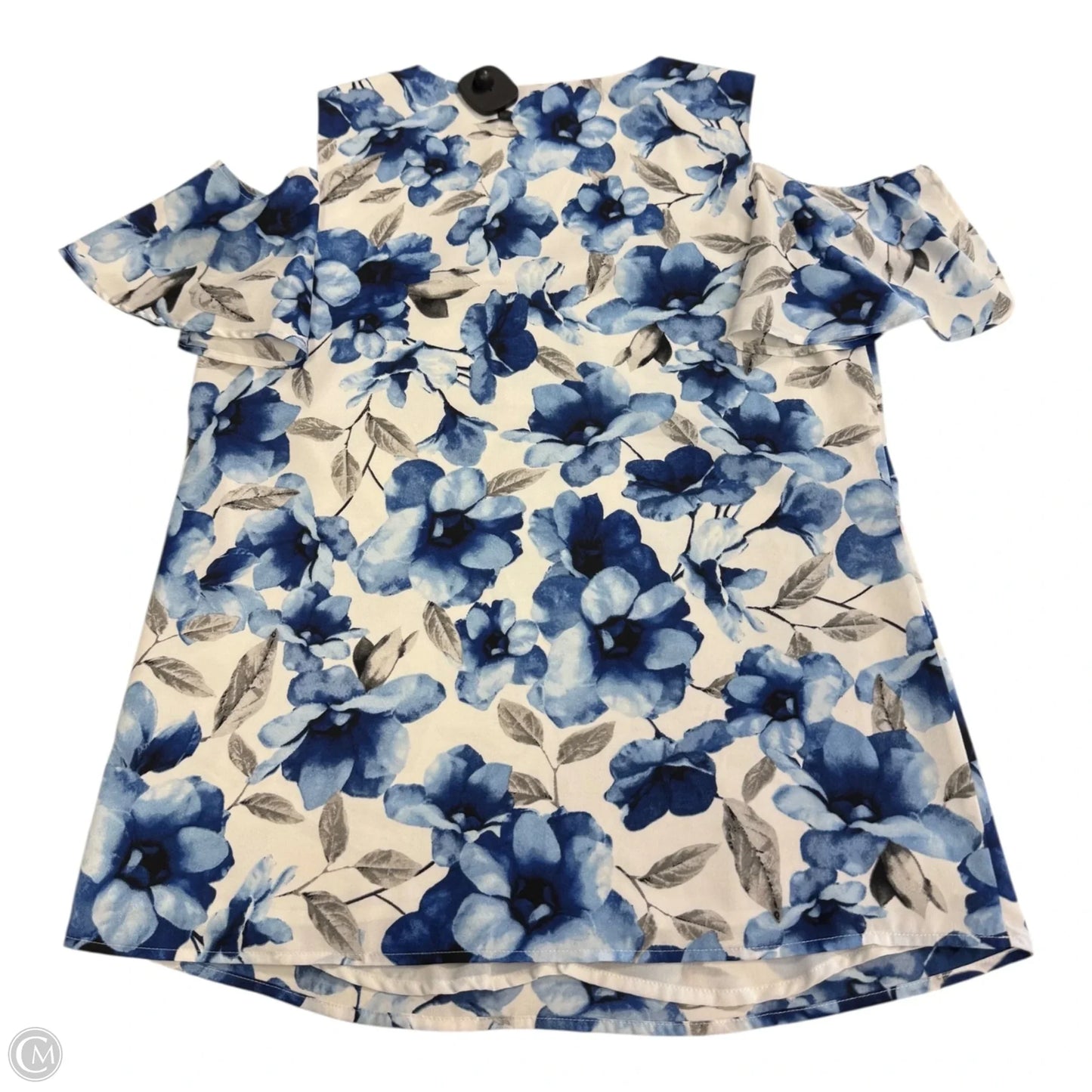 Top Short Sleeve By Calvin Klein In Floral Print, Size: M