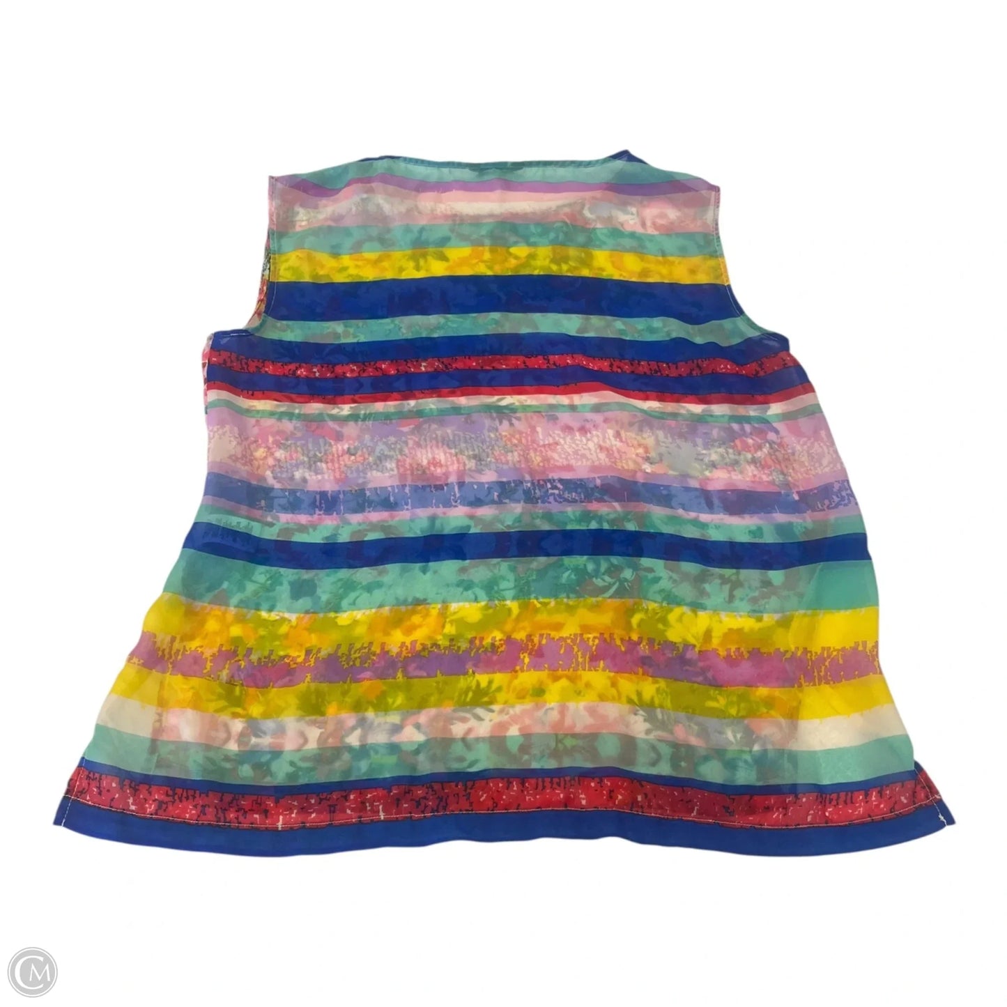 Top Sleeveless By Daisy Fuentes In Floral Print, Size: M
