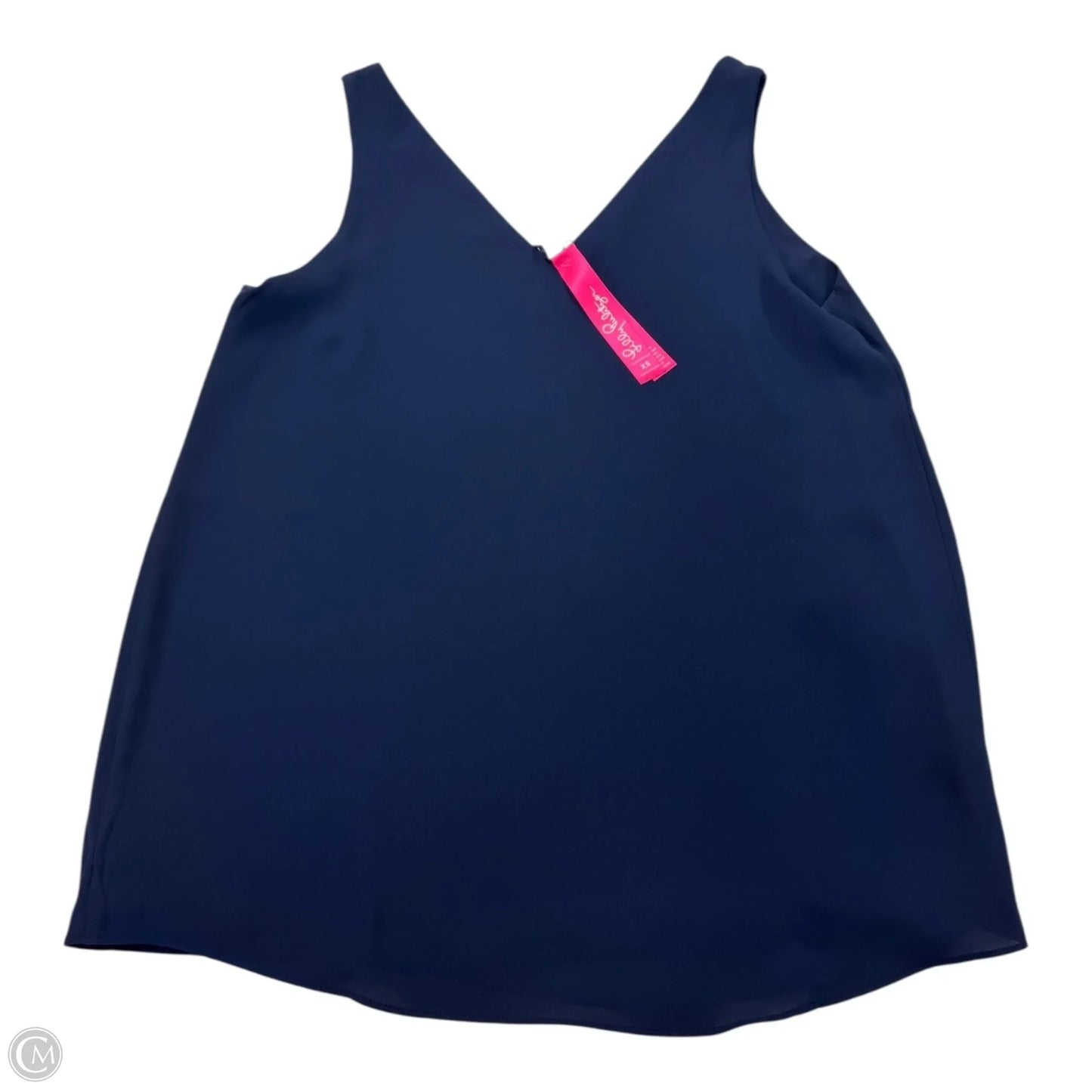 Top SHORT Sleeve Designer By Lilly Pulitzer In Navy, Size: Xs