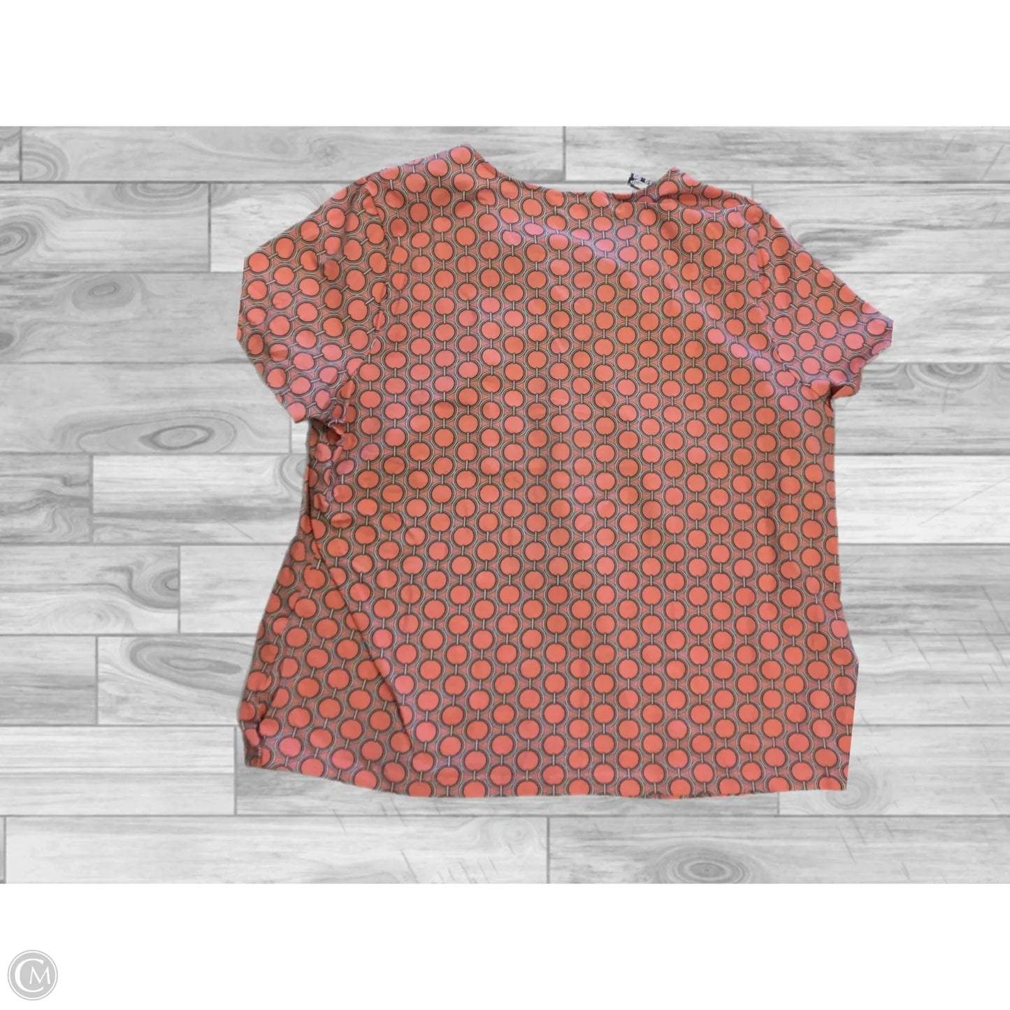 Top Short Sleeve By Liz Claiborne In Orange, Size: Xxl