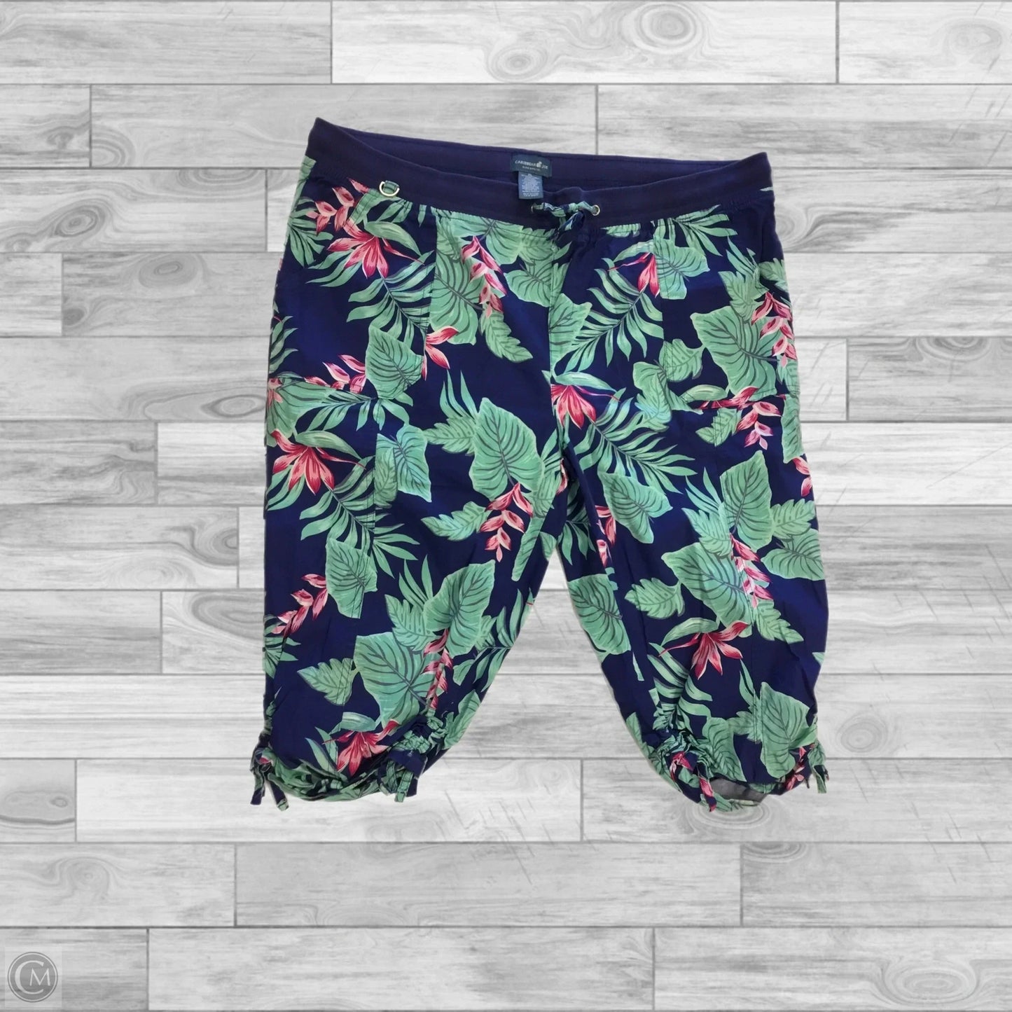Capris By Caribbean Joe In Floral Print, Size: Xl