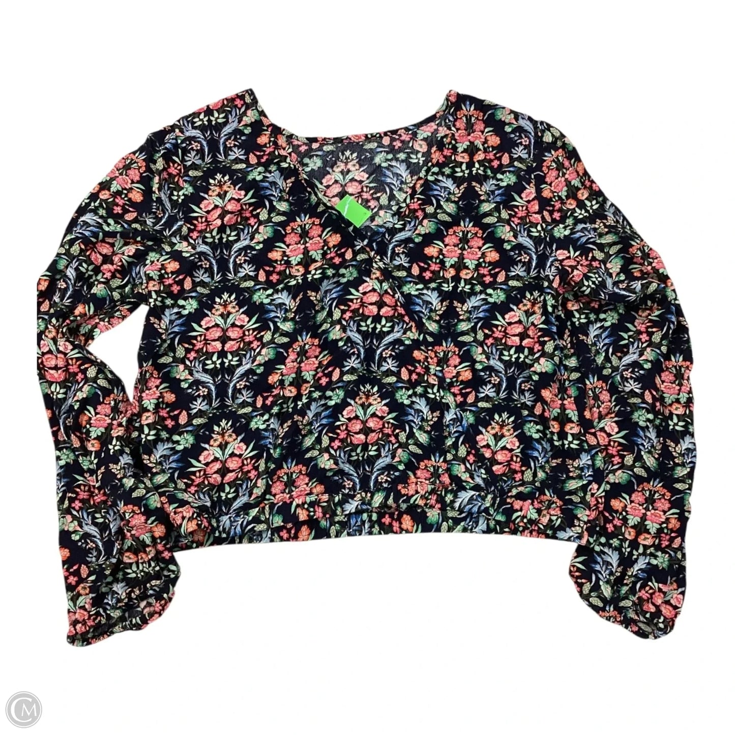 Top Long Sleeve By Loft In Floral Print, Size: M