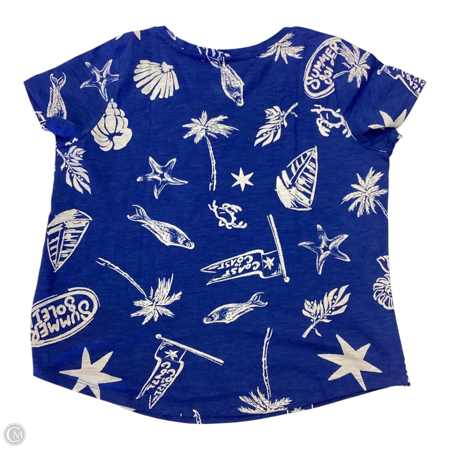 Top Short Sleeve By Sonoma In Blue, Size: Lp