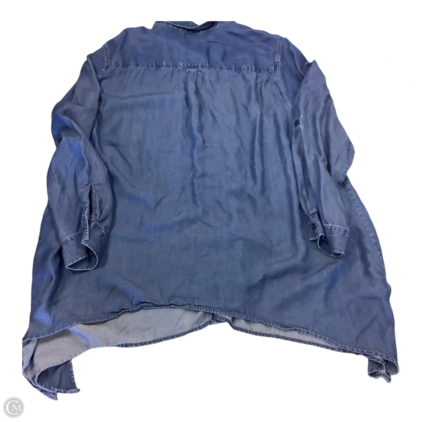 Top Long Sleeve By Zac And Rachel In Blue, Size: 3x