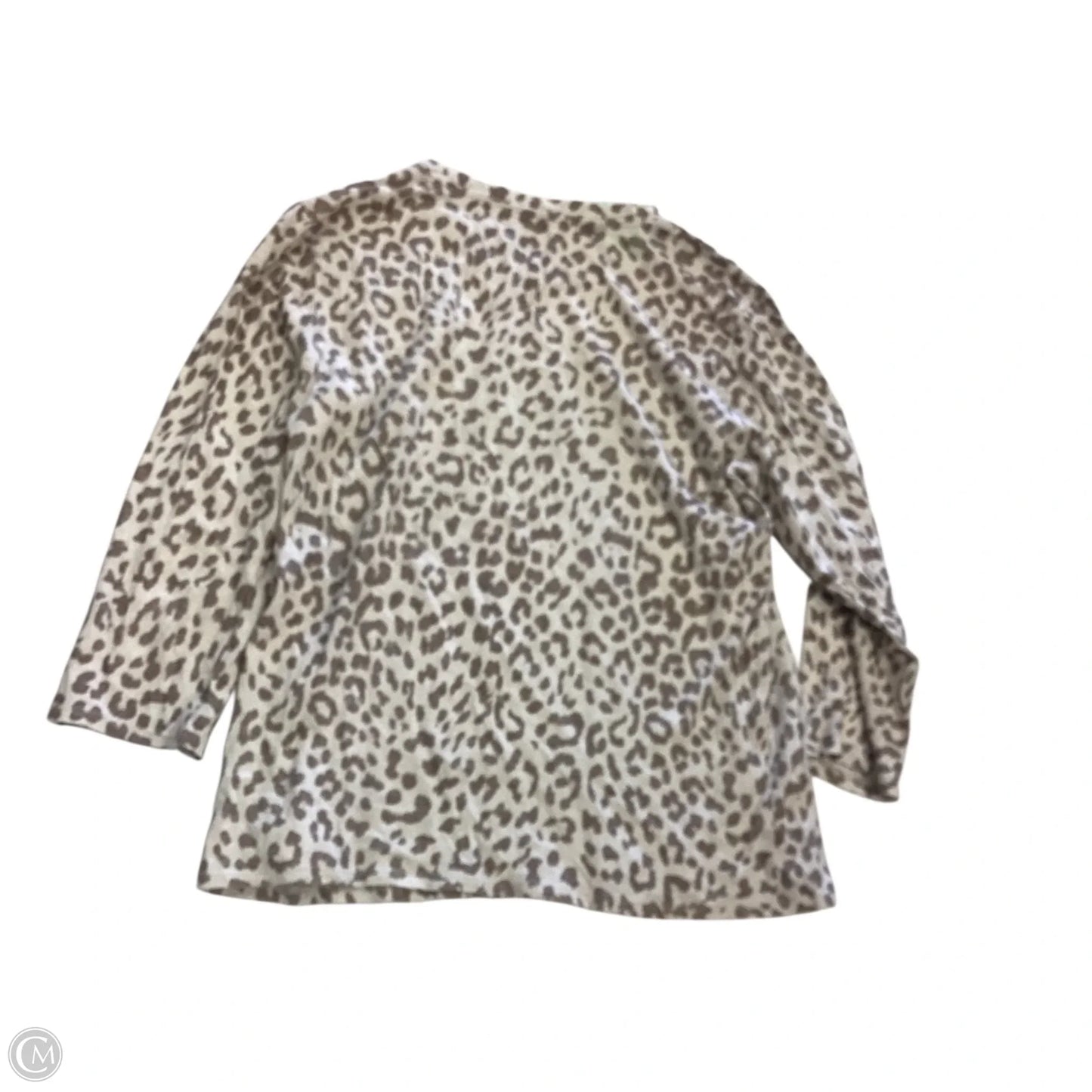 Top 3/4 Sleeve By Lucky Brand In Animal Print, Size: M
