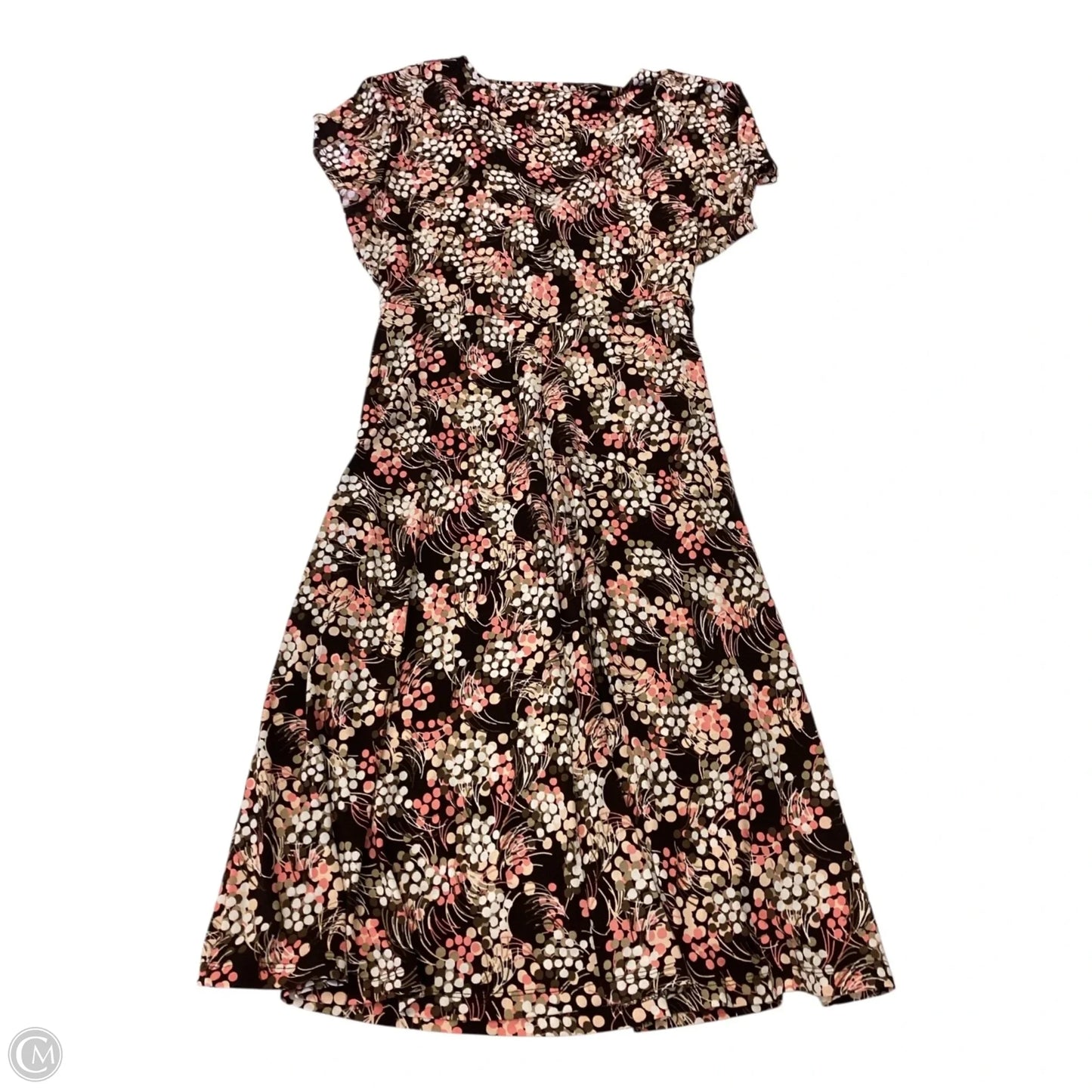 Dress Casual Short By Dressbarn In Orange & Tan, Size: 10