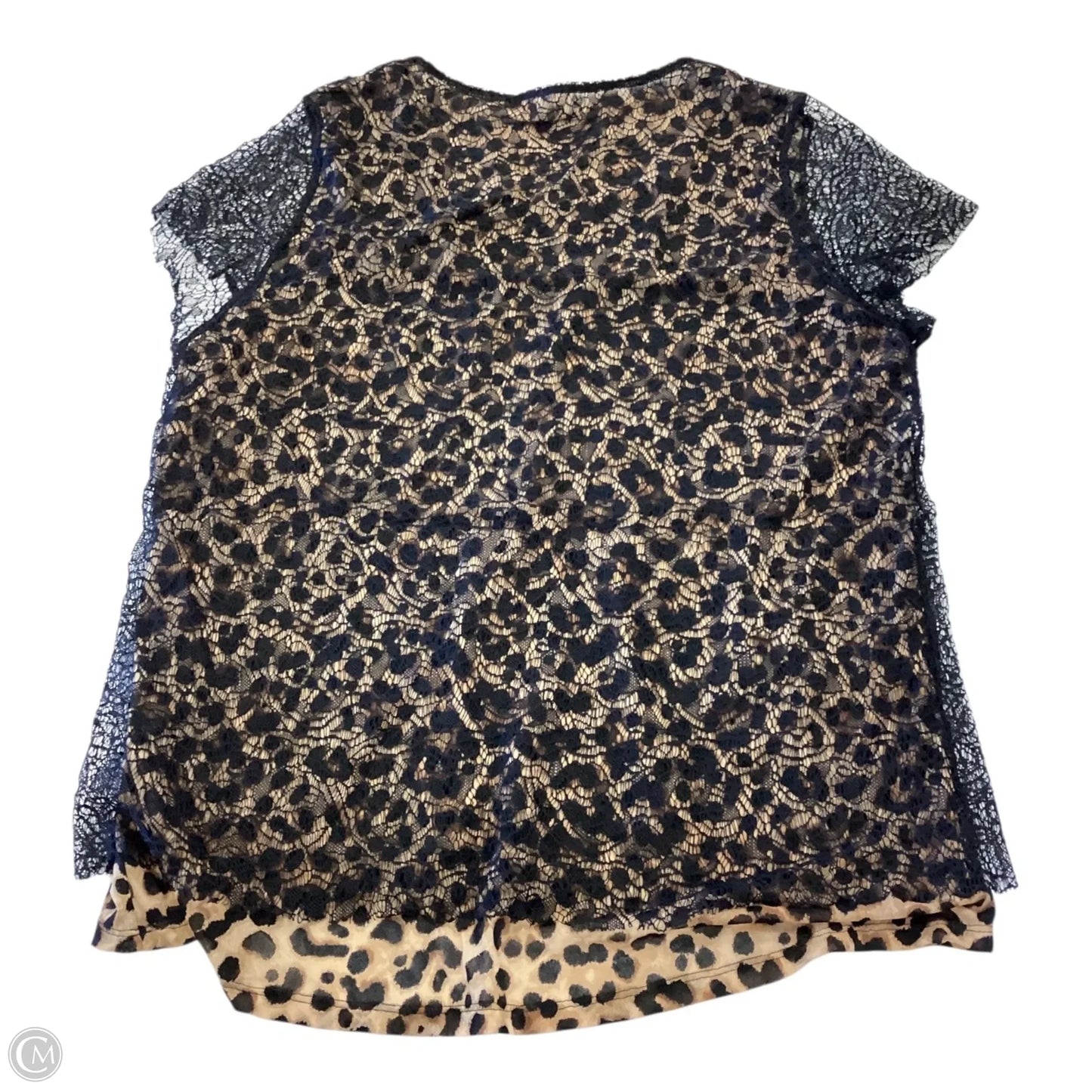 Top Short Sleeve By Chicos In Animal Print, Size: Xl