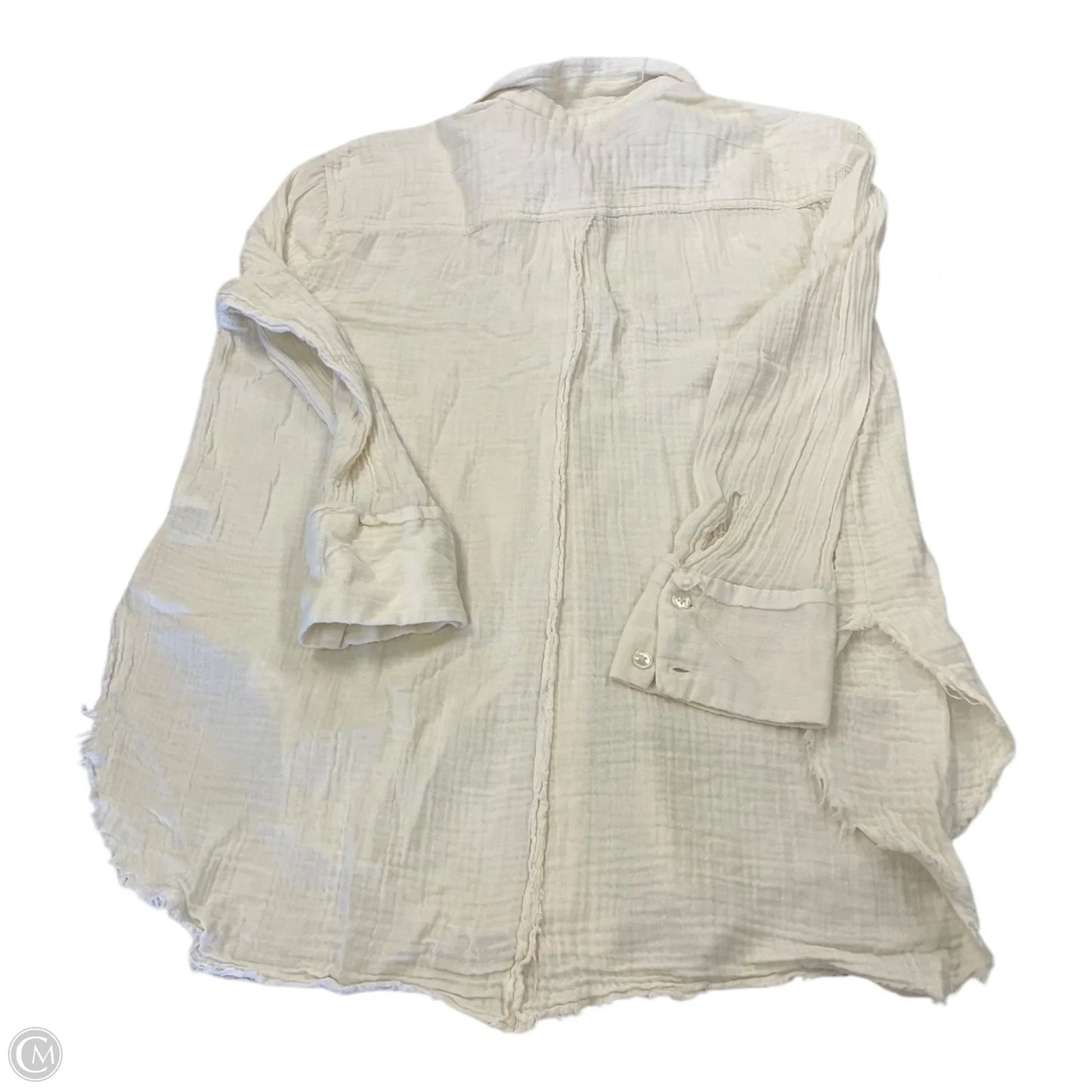 Top Long Sleeve By Urban Outfitters In Cream, Size: M