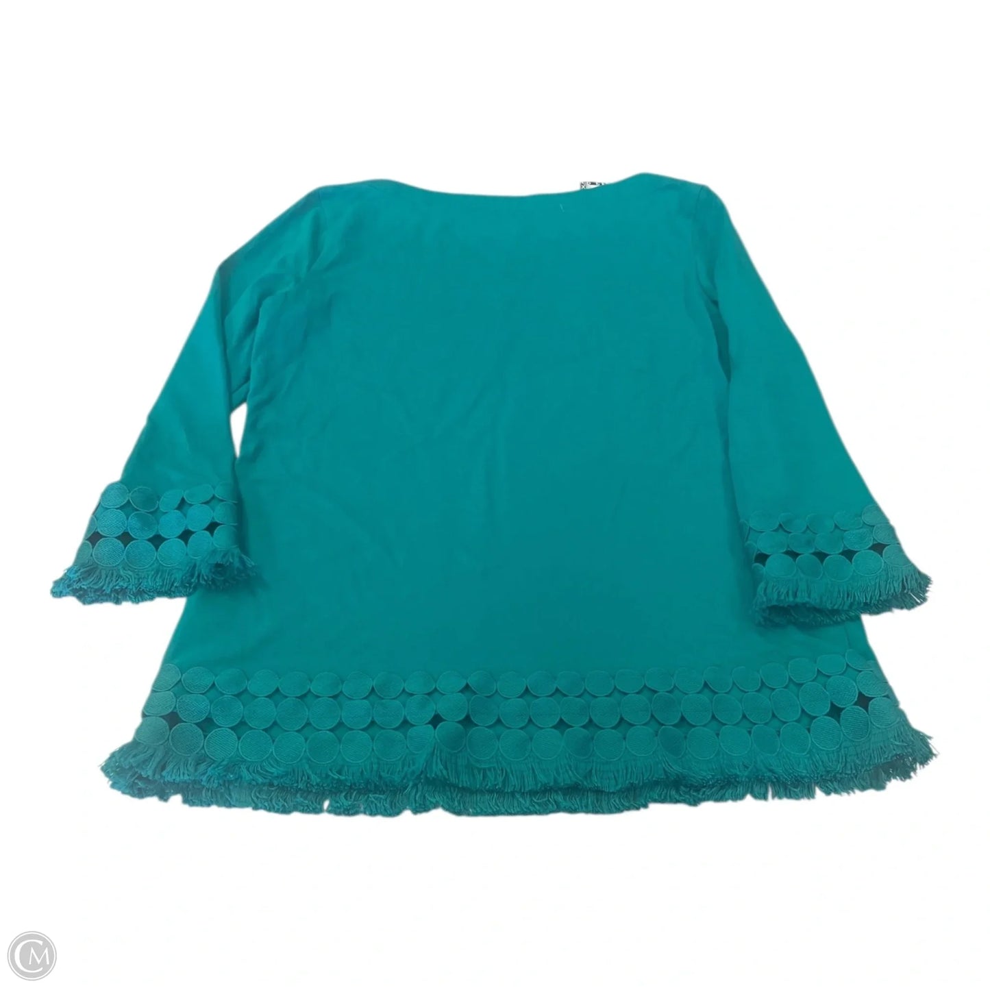 Top 3/4 Sleeve By Talbots In Green, Size: Xs