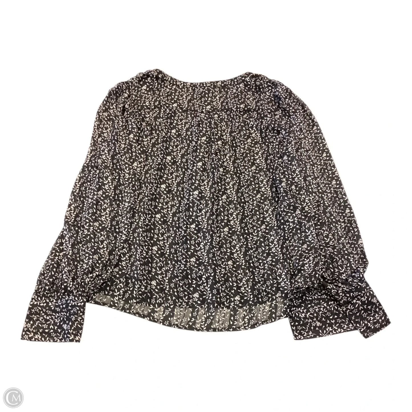 Top Long Sleeve By Tamara H In Black & White, Size: L