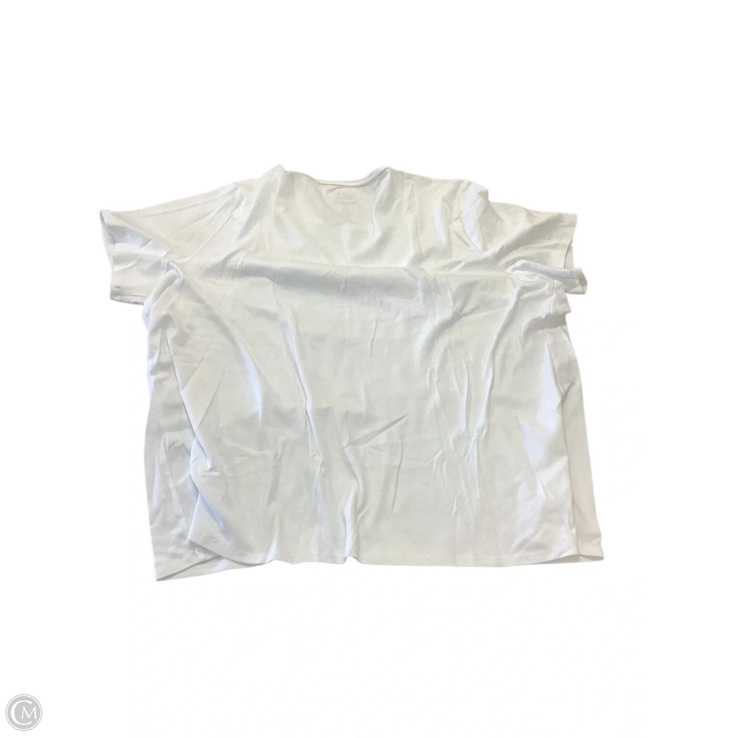 Top Short Sleeve By Croft And Barrow In White, Size: 3x