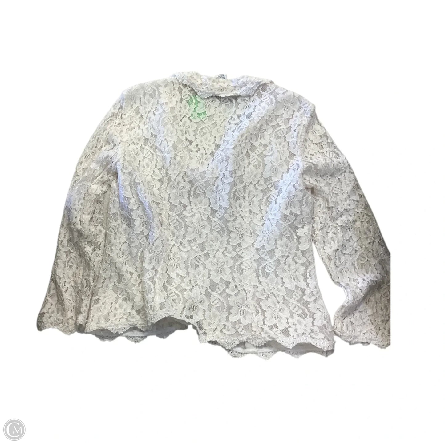 Top Long Sleeve Designer By Neiman Marcus In White, Size: M