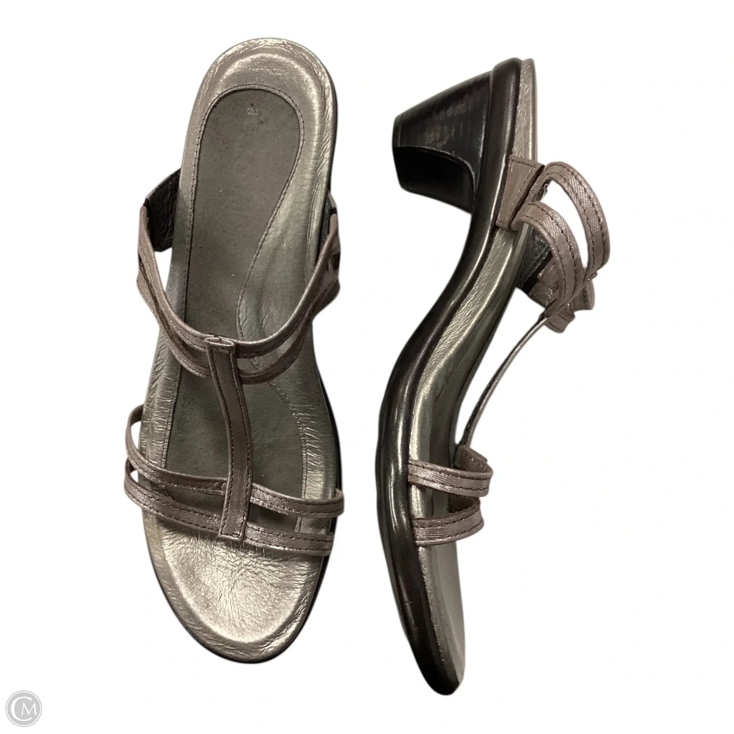 Sandals Heels Block By Naot In Silver, Size: 7.5