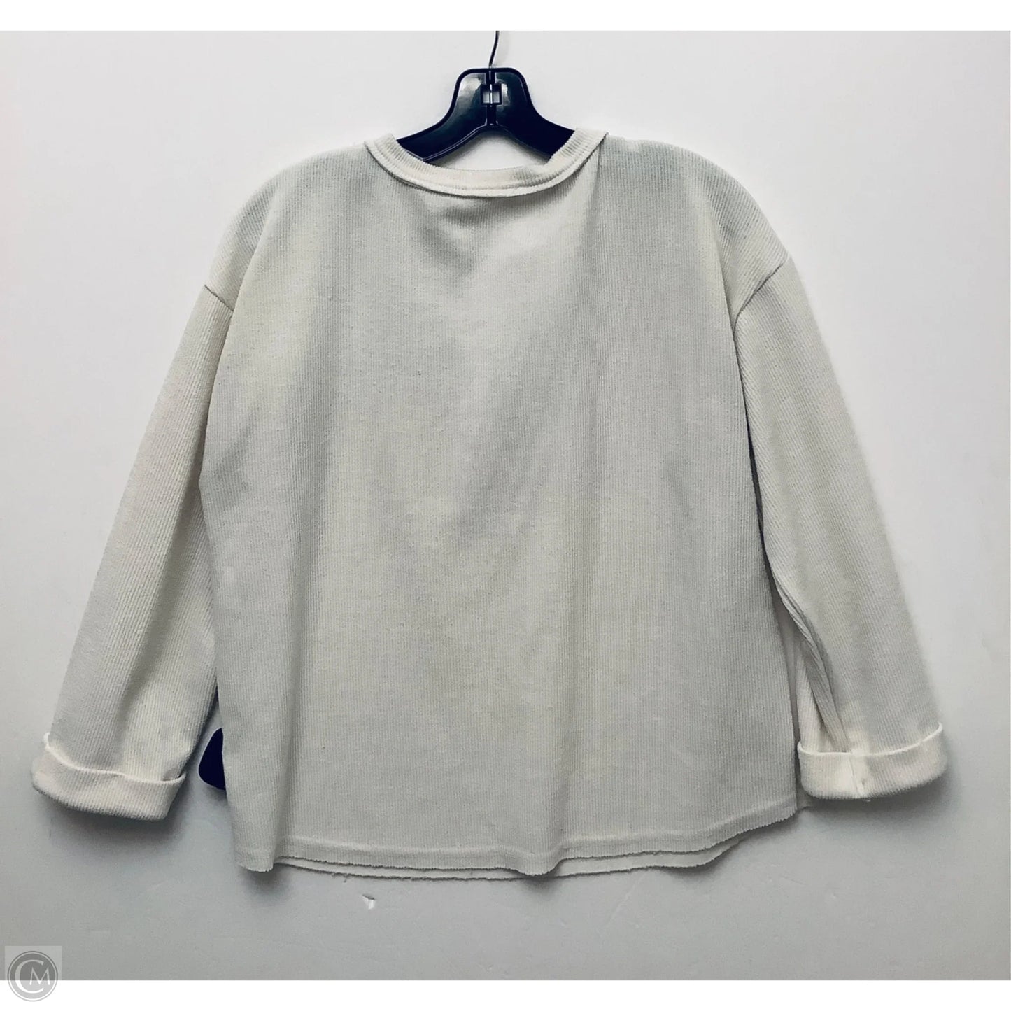 Top Long Sleeve By Blu Pepper In Cream, Size: M