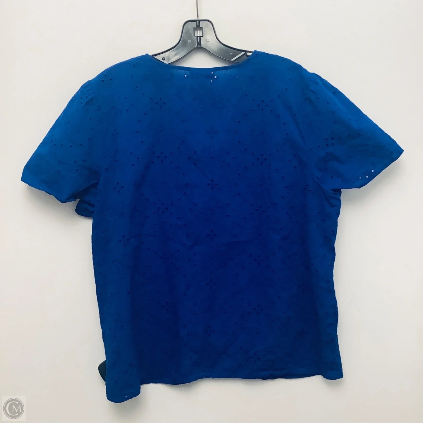 Top Short Sleeve By Liz Claiborne In Blue, Size: Xl