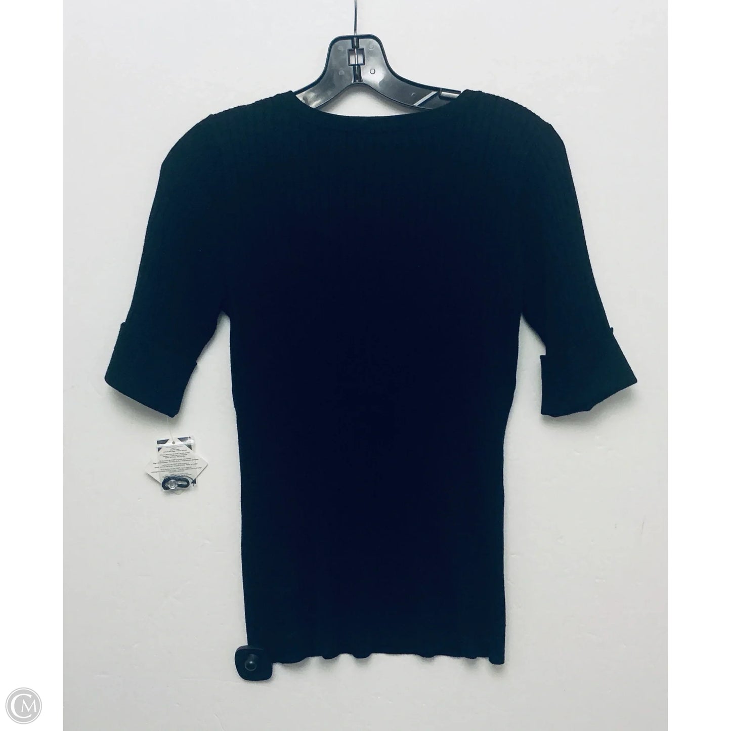 Top Short Sleeve By Inc In Black, Size: M