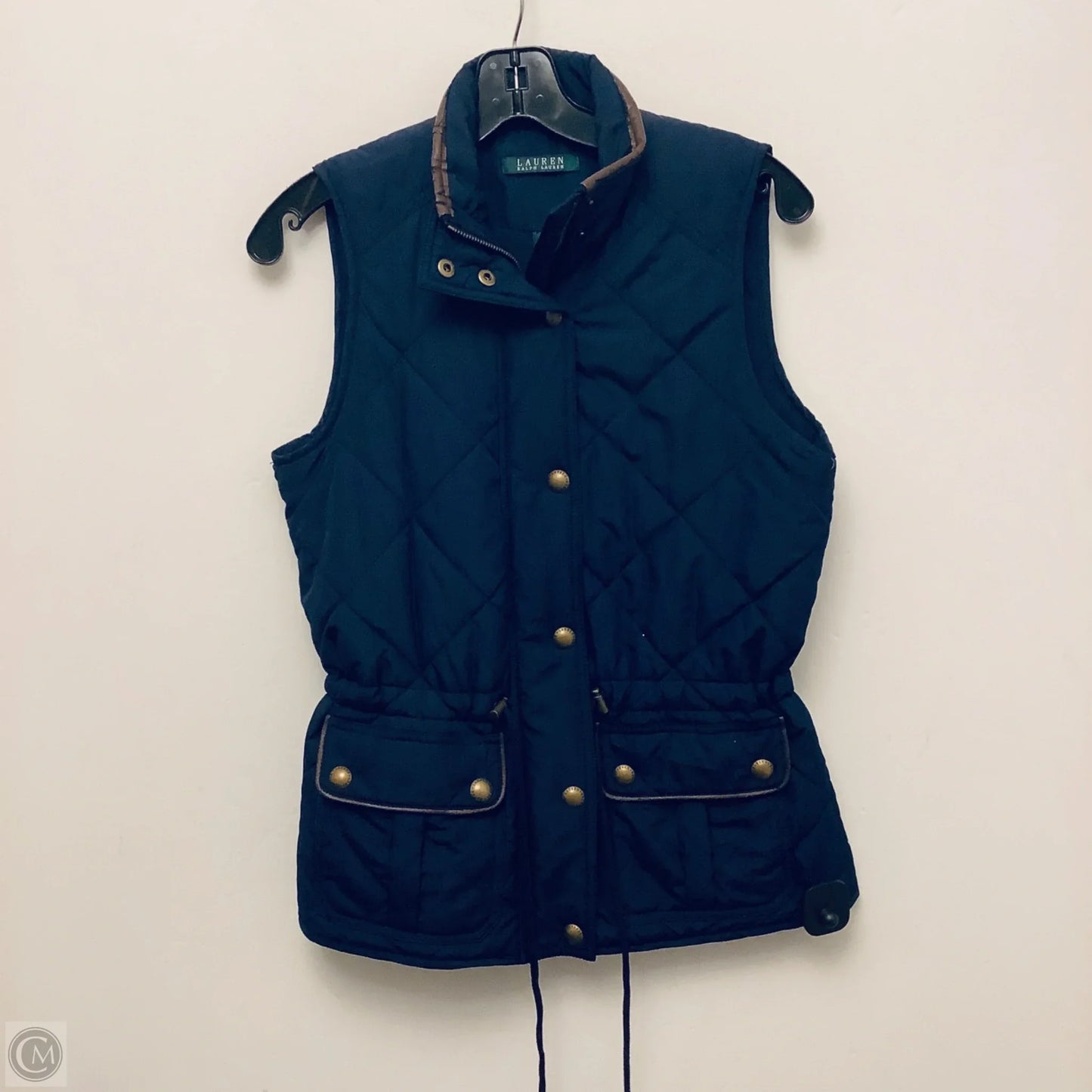 Vest Puffer & Quilted By Lauren By Ralph Lauren In Blue, Size: Xs