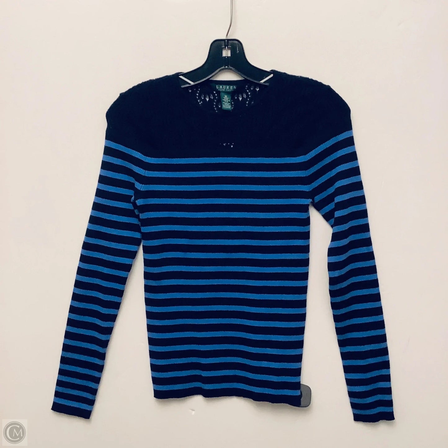Top Long Sleeve By Lauren By Ralph Lauren In Striped Pattern, Size: M