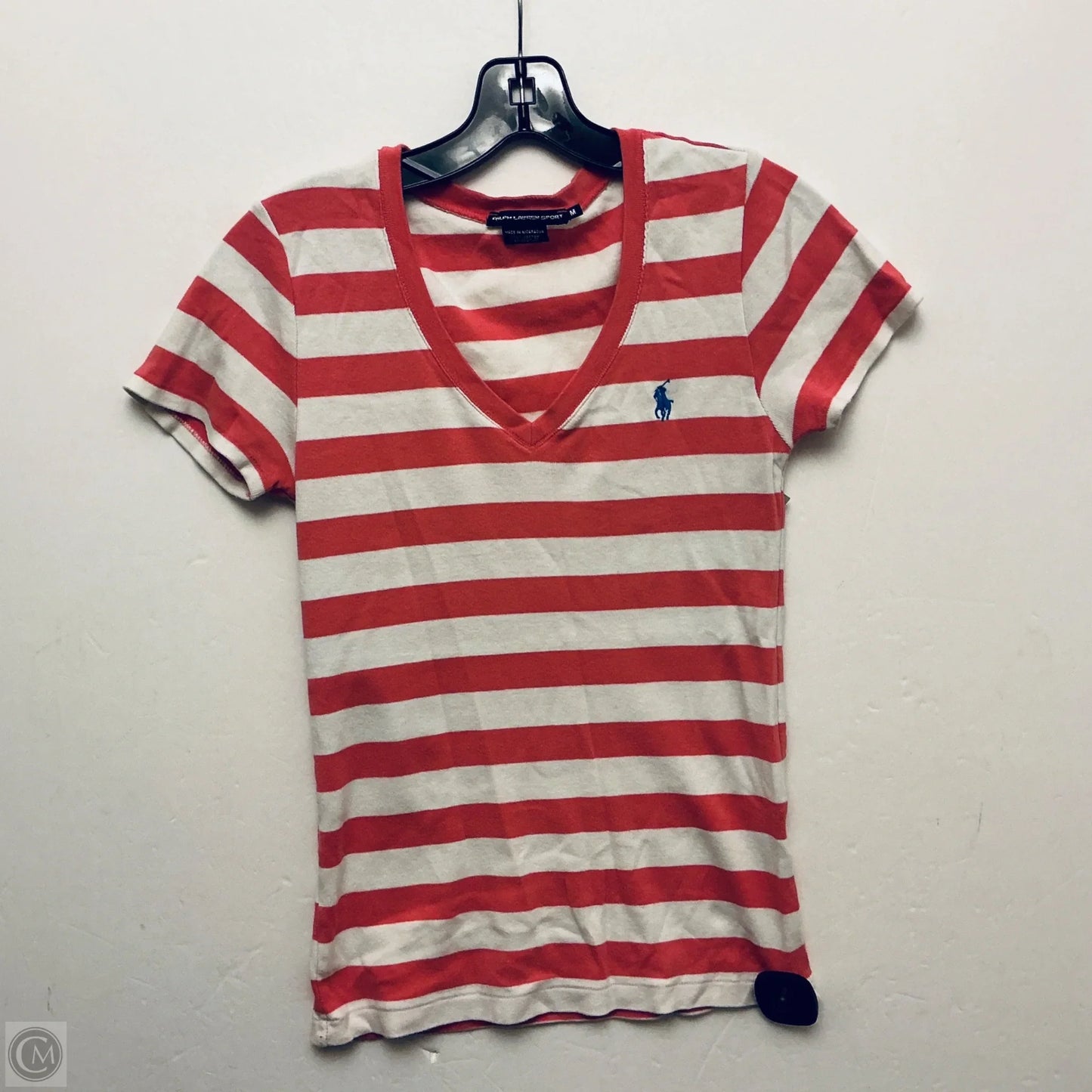 Top Short Sleeve Basic By Ralph Lauren Blue Label In Pink, Size: M
