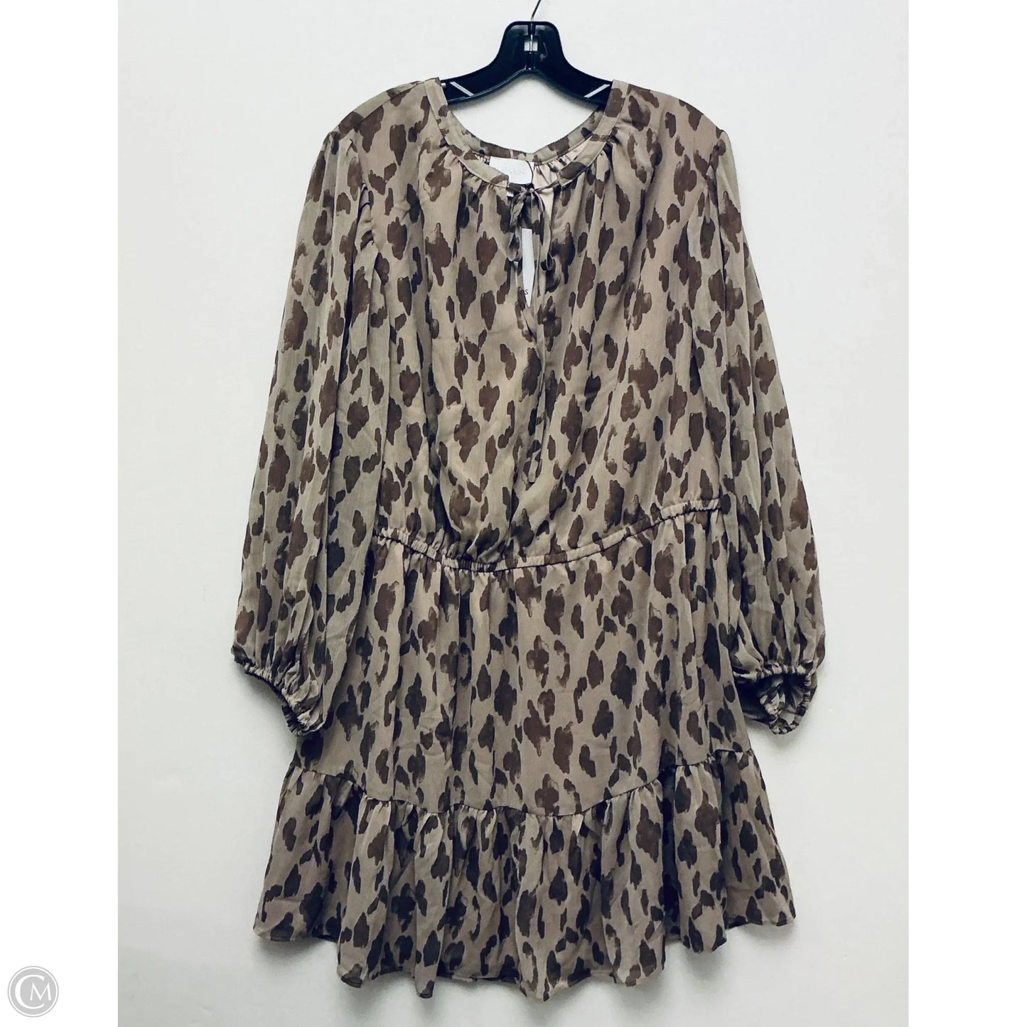Dress Casual Short By Sugar Lips In Brown, Size: 2x