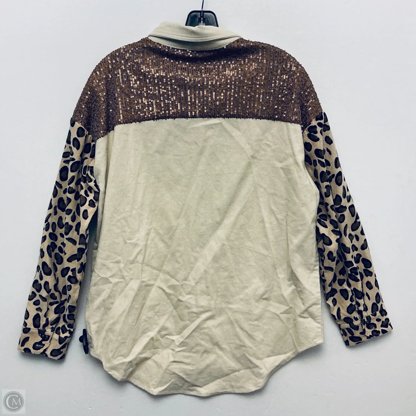 Jacket Shirt By Umgee In Tan, Size: S