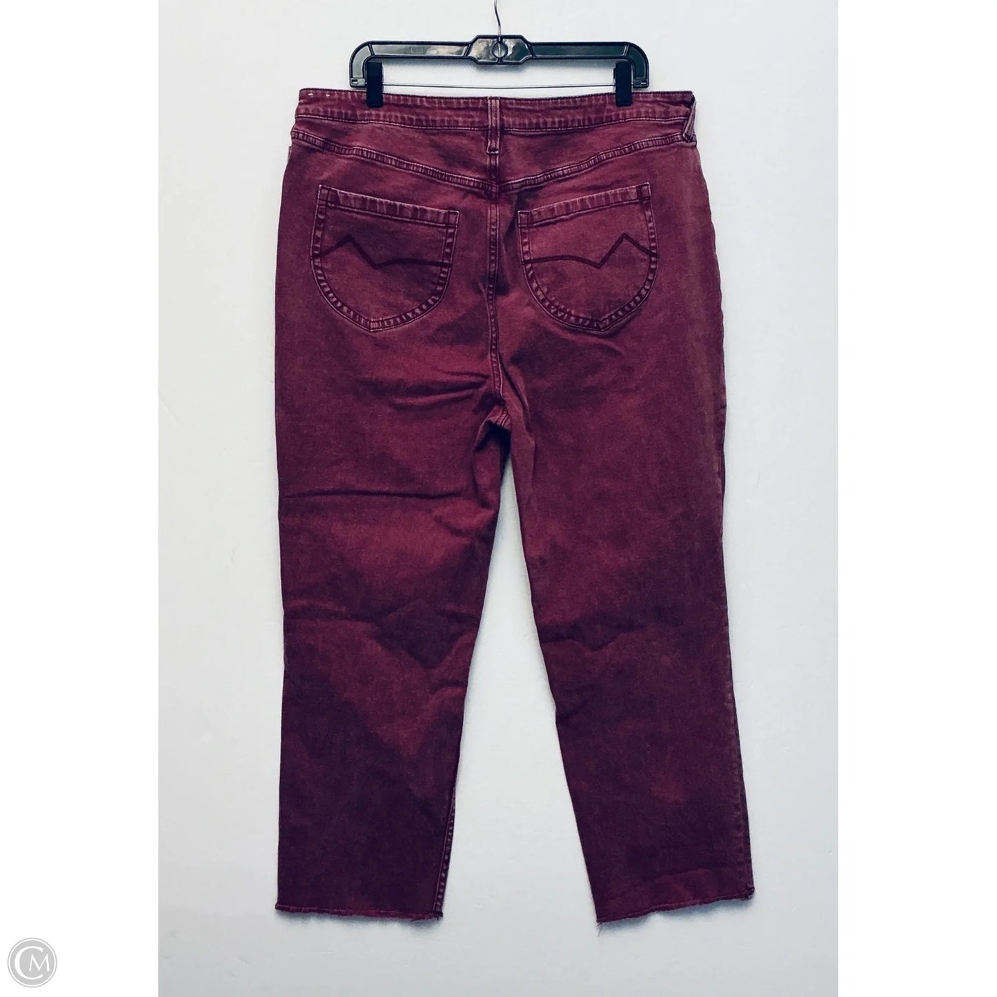 Jeans Straight By Clothes Mentor In Maroon, Size: 14